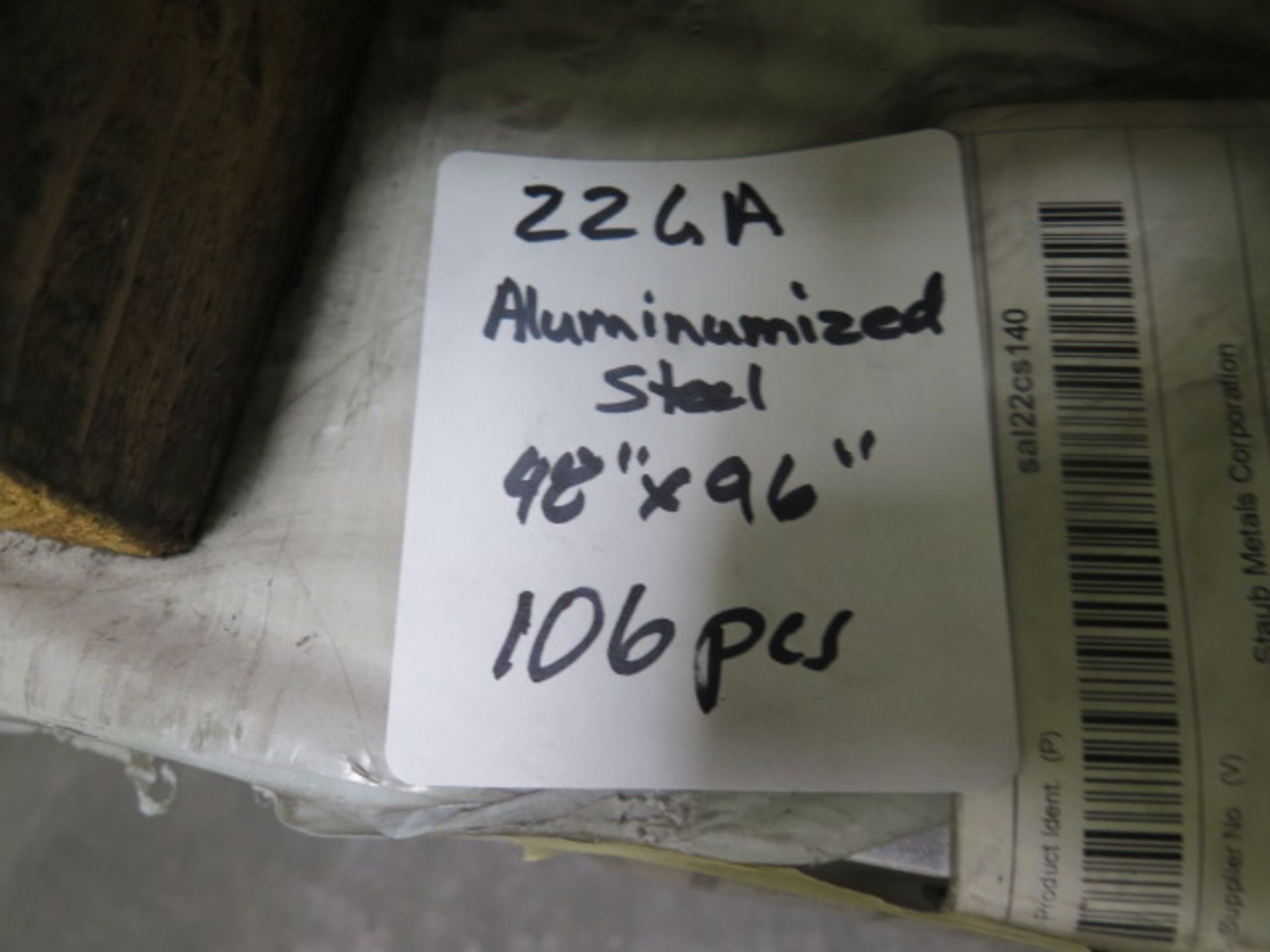 14GA Galvanized 48" x 96" (35 pcs) and 22GA Aluminumized Steel 48" x 96" (106 pcs) (SOLD AS-IS - - Image 9 of 11