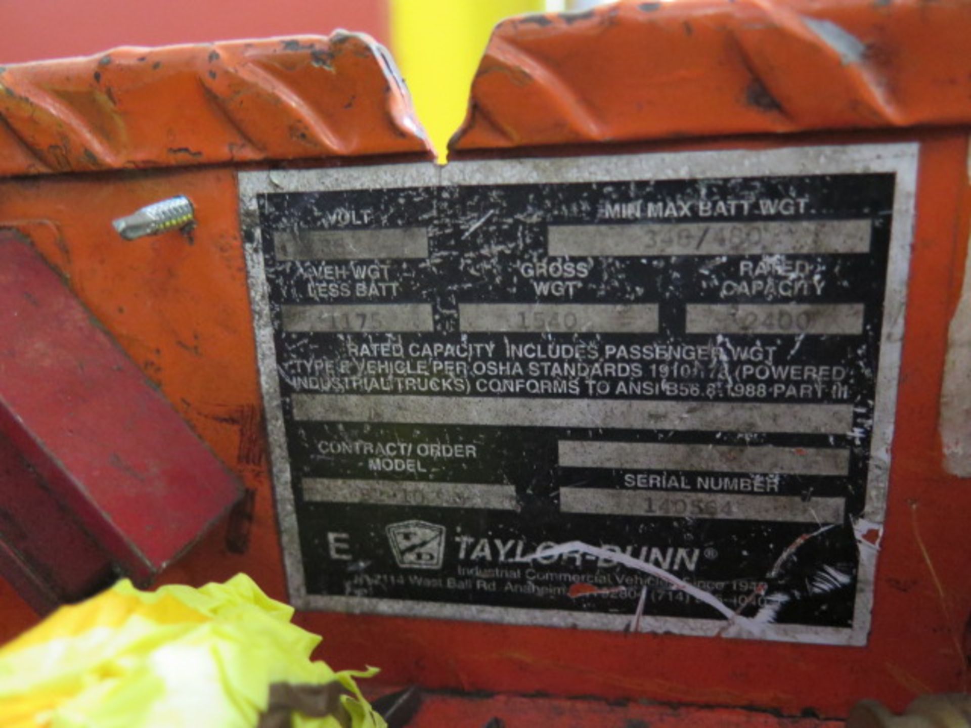 Taylor-Dunn Electric Service Vehicle (SOLD AS-IS - NO WARRANTY) - Image 8 of 8