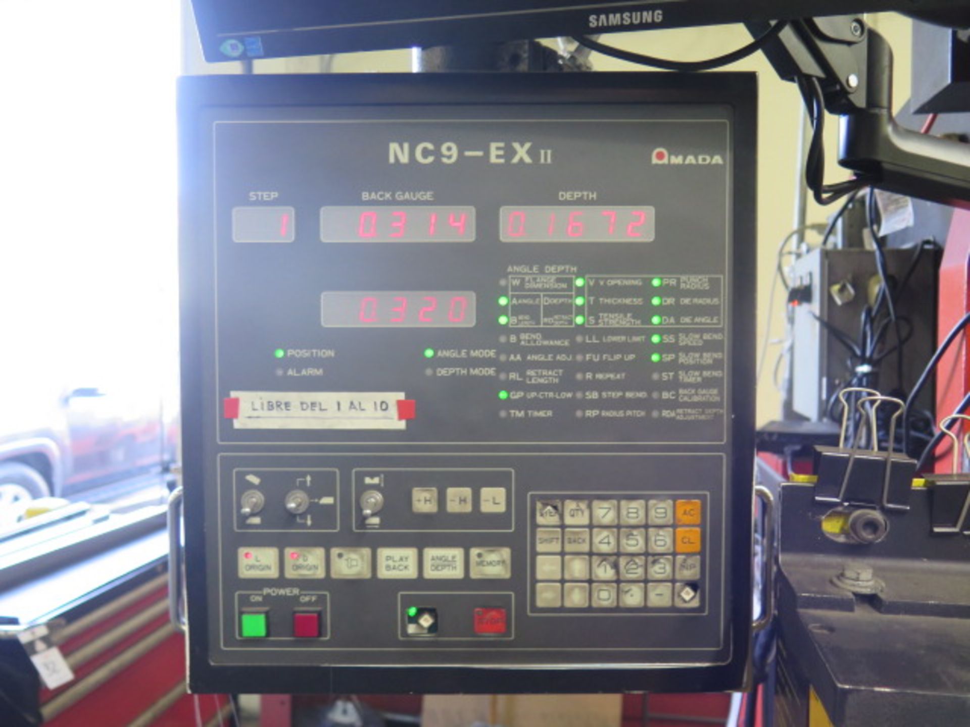 1997 Amada RG-100 100 Ton 10’ CNC Press Brake s/n 105695 w/ Amada NC9-EXII Controls, SOLD AS IS - Image 8 of 17