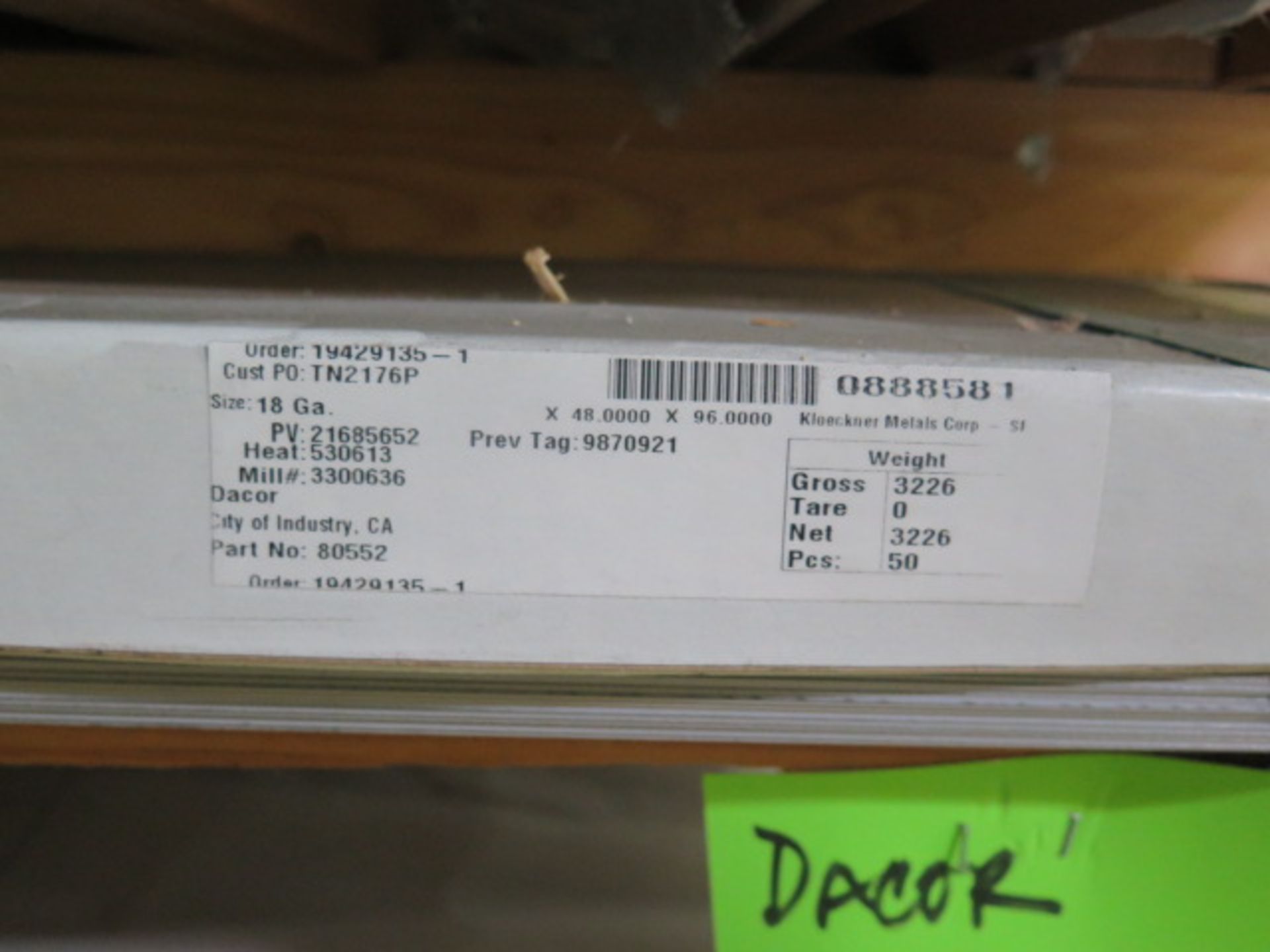 304 Stainless 18GA 1.2mm 48" x 96" (83 pcs) (SOLD AS-IS - NO WARRANTY) - Image 8 of 9