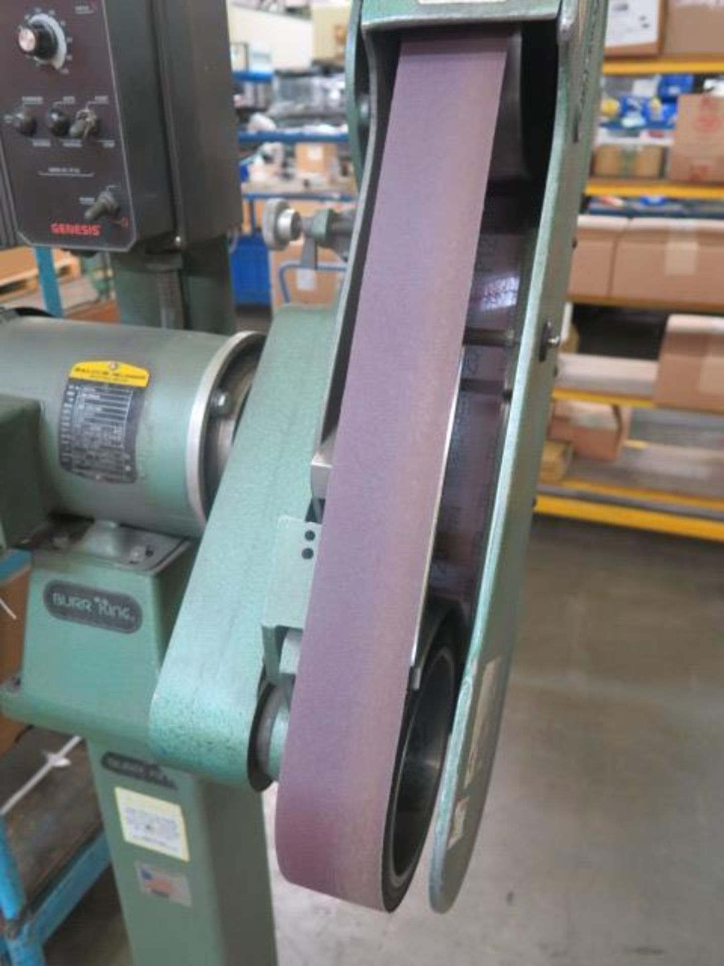 Burr King mdl. 860 2 ½” Pedestal Belt Sander w/ Genesis Motor Speed Controller (SOLD AS-IS - NO - Image 3 of 6