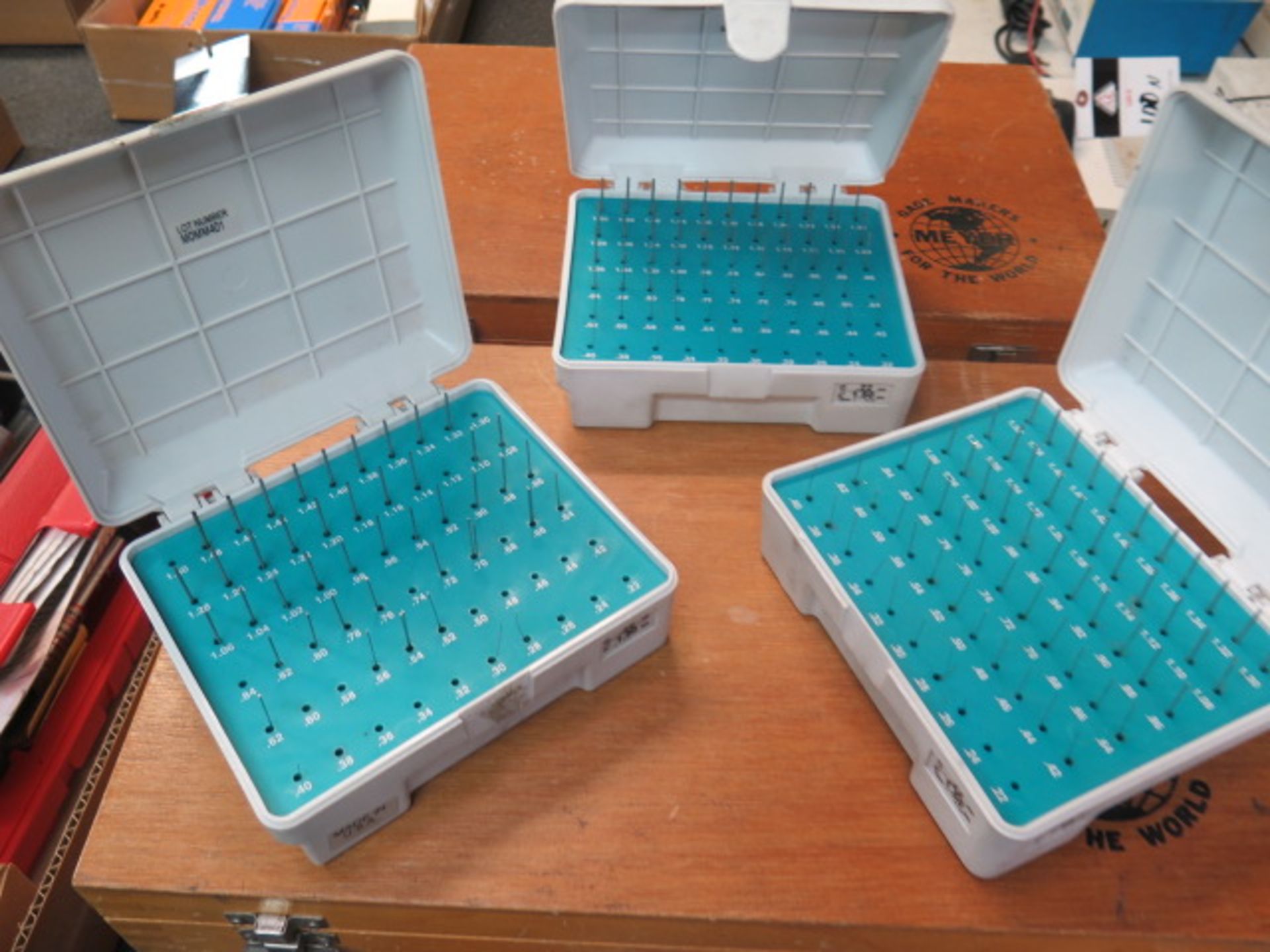 Meyer Pin Gage Sets Minus 0.011"-0.500", Plus 0.011"-0.500", Plus 22mm-1.50mm (7 Sets) (SOLD AS-IS - - Image 3 of 11