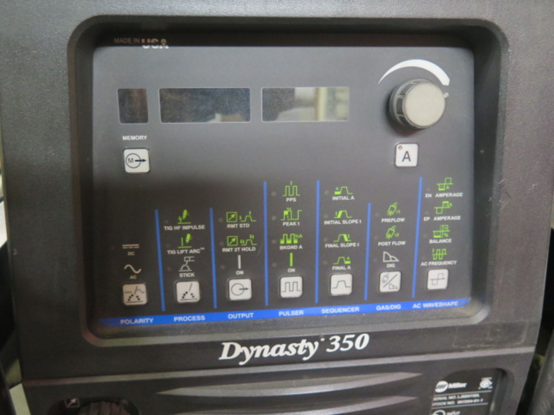 Miller Dynasty 350 Arc Welding Power Source s/n LJ020732L (SOLD AS-IS - NO WARRANTY) - Image 6 of 7