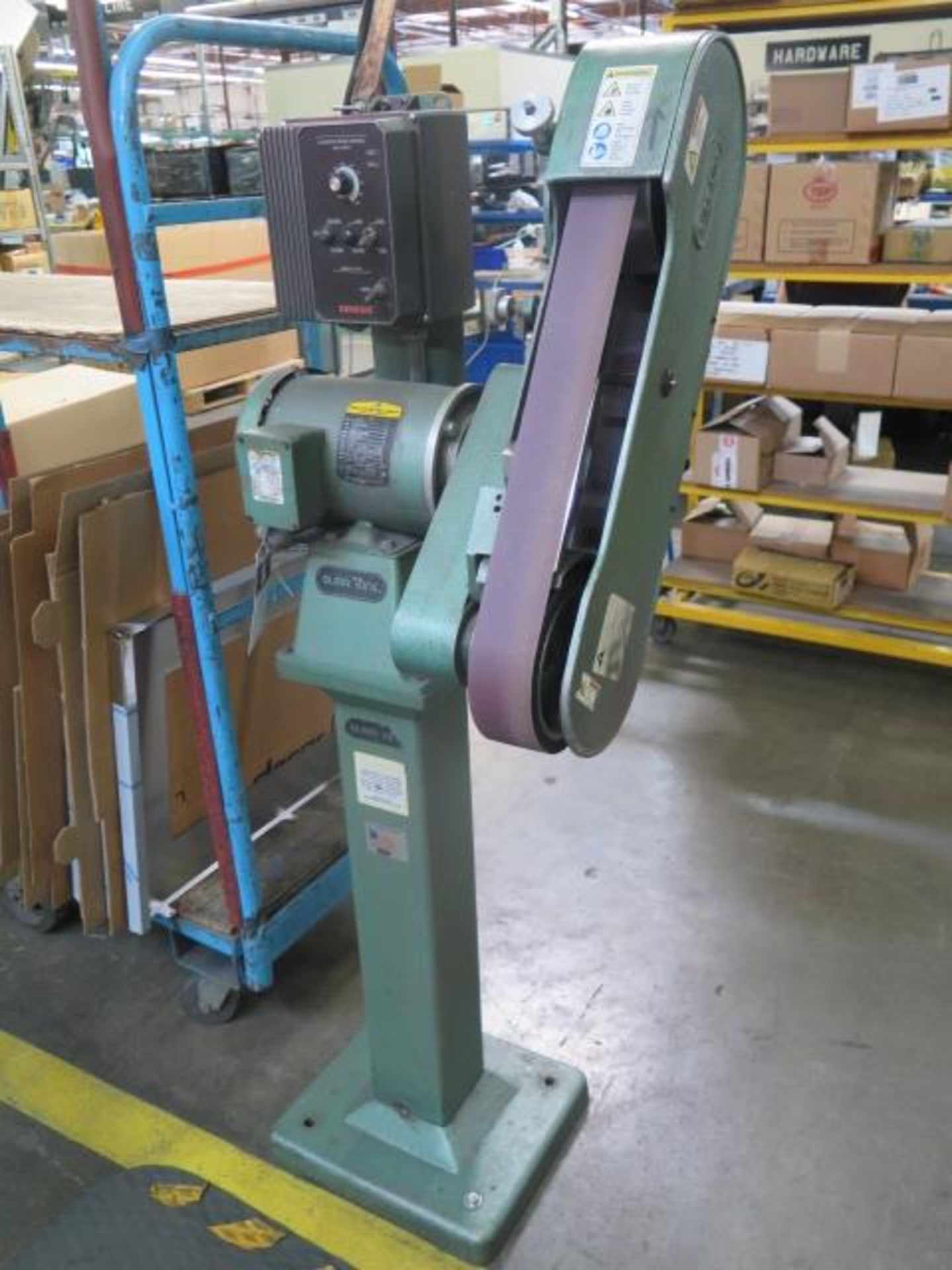 Burr King mdl. 860 2 ½” Pedestal Belt Sander w/ Genesis Motor Speed Controller (SOLD AS-IS - NO - Image 2 of 6