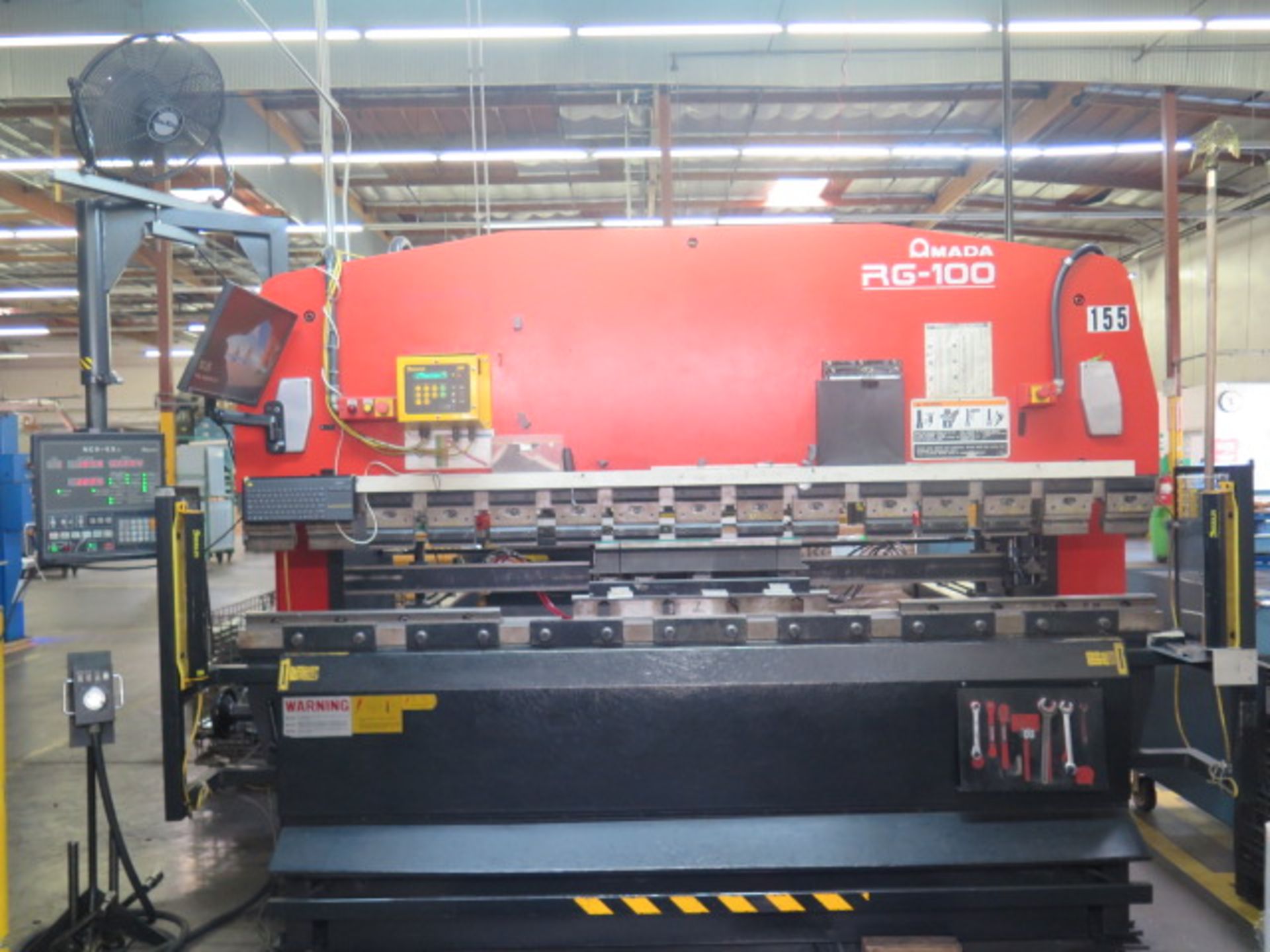 1997 Amada RG-100 100 Ton 10’ CNC Press Brake s/n 105659 w/ Amada NC9-EXII Controls, SOLD AS IS