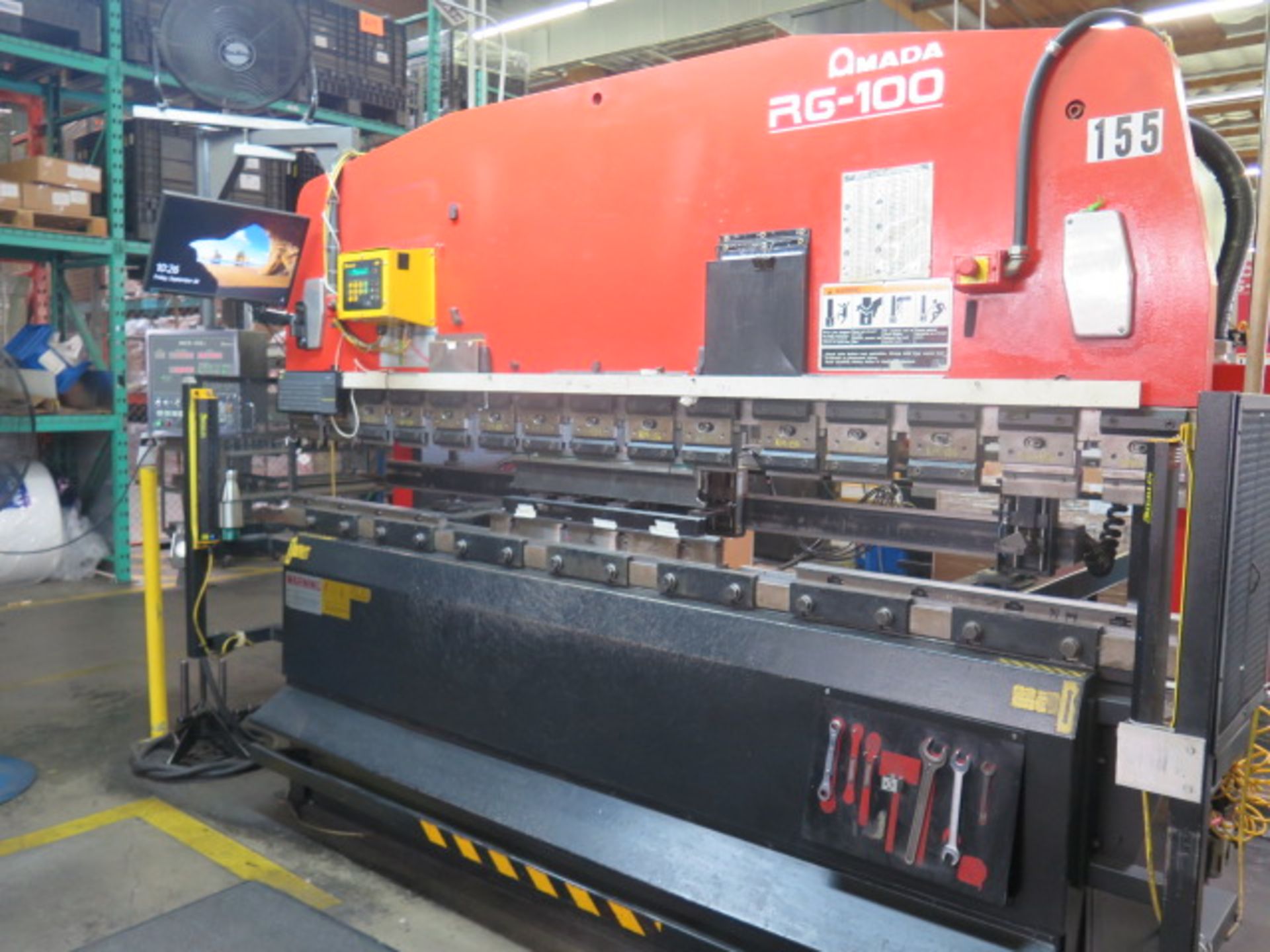 1997 Amada RG-100 100 Ton 10’ CNC Press Brake s/n 105659 w/ Amada NC9-EXII Controls, SOLD AS IS - Image 3 of 16