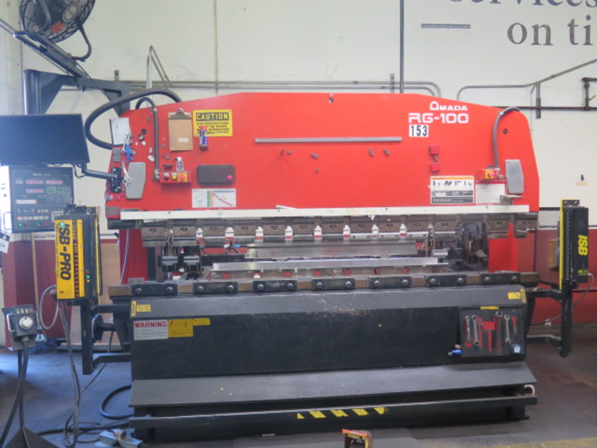 1997 Amada RG-100 100 Ton 10’ CNC Press Brake s/n 105695 w/ Amada NC9-EXII Controls, SOLD AS IS