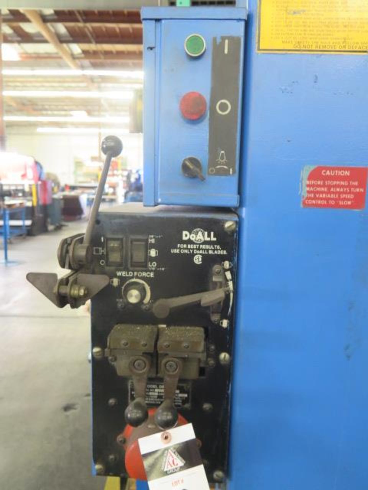 DoAll 2013-V 20" Vertical Band Saw s/n 499-92118 w/ Blade Welder (SOLD AS-IS - NO WARRANTY) - Image 5 of 7