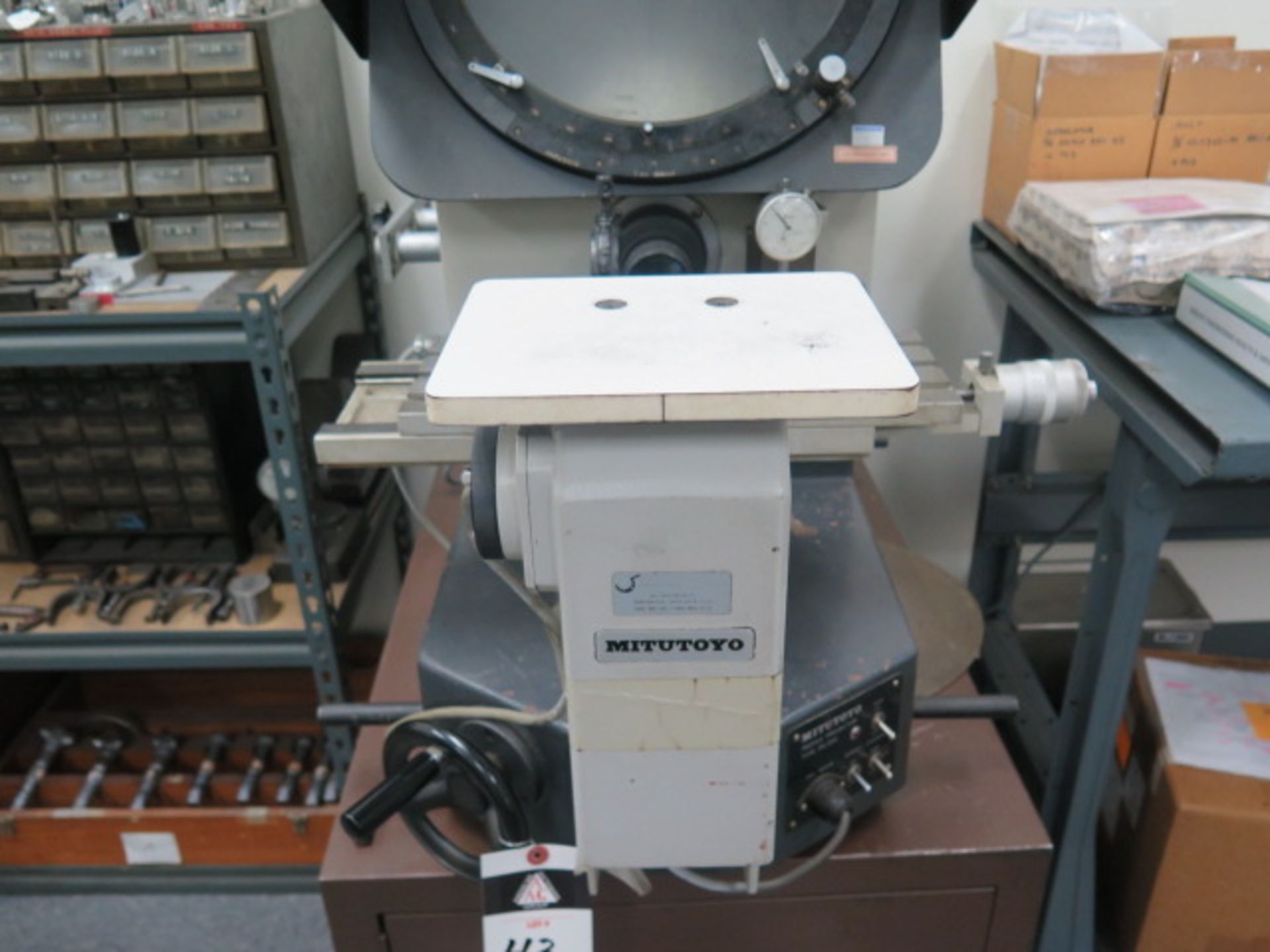 Mitutoyo PH-350 14” Optical Comparator s/n 9093w/ Micrometer Readout, Surface and Profile,SOLD AS IS - Image 6 of 8