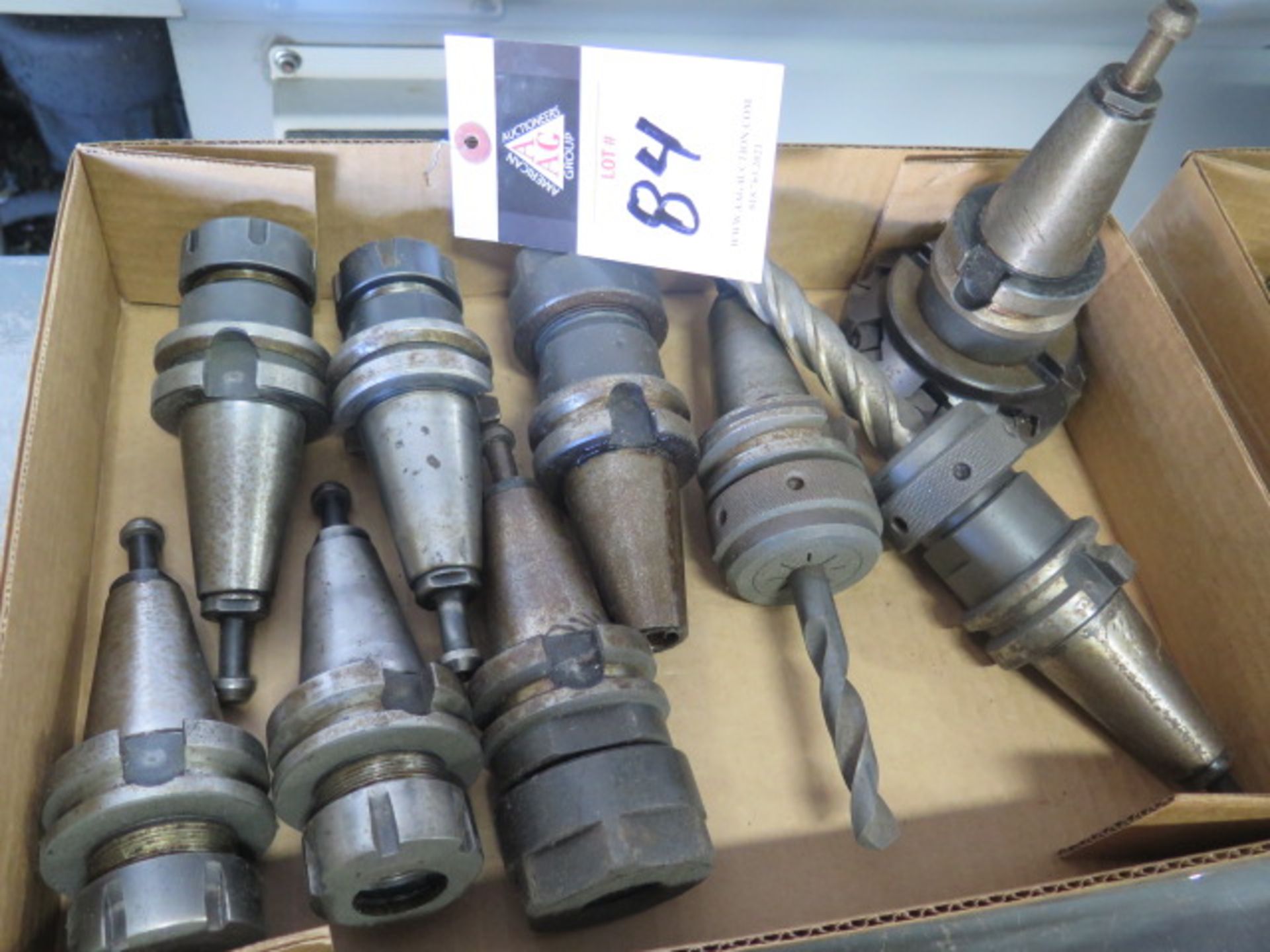 BT-40 Taper Collet chucks and Insert Mill (9) (SOLD AS-IS - NO WARRANTY)