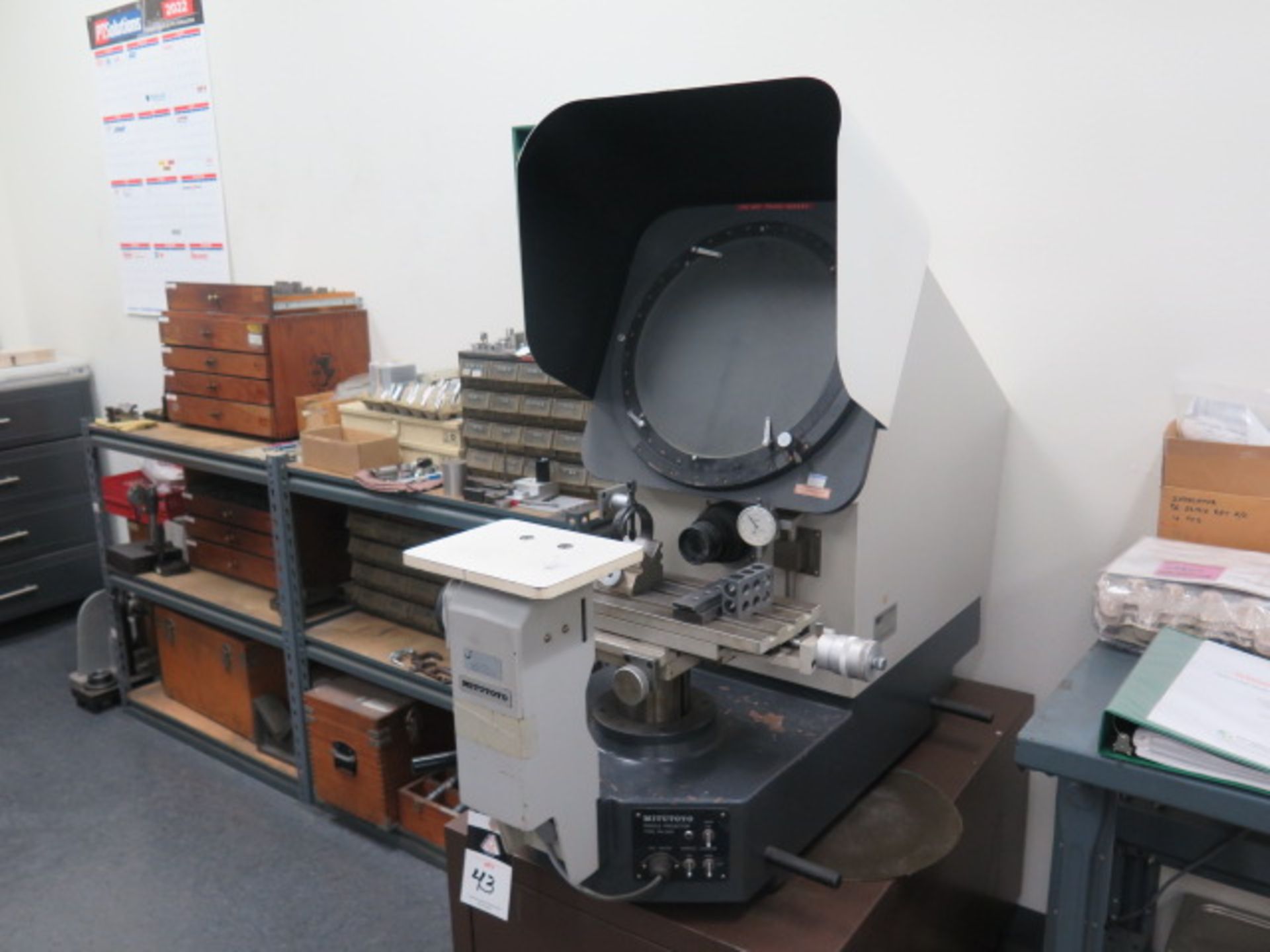 Mitutoyo PH-350 14” Optical Comparator s/n 9093w/ Micrometer Readout, Surface and Profile,SOLD AS IS - Image 3 of 8