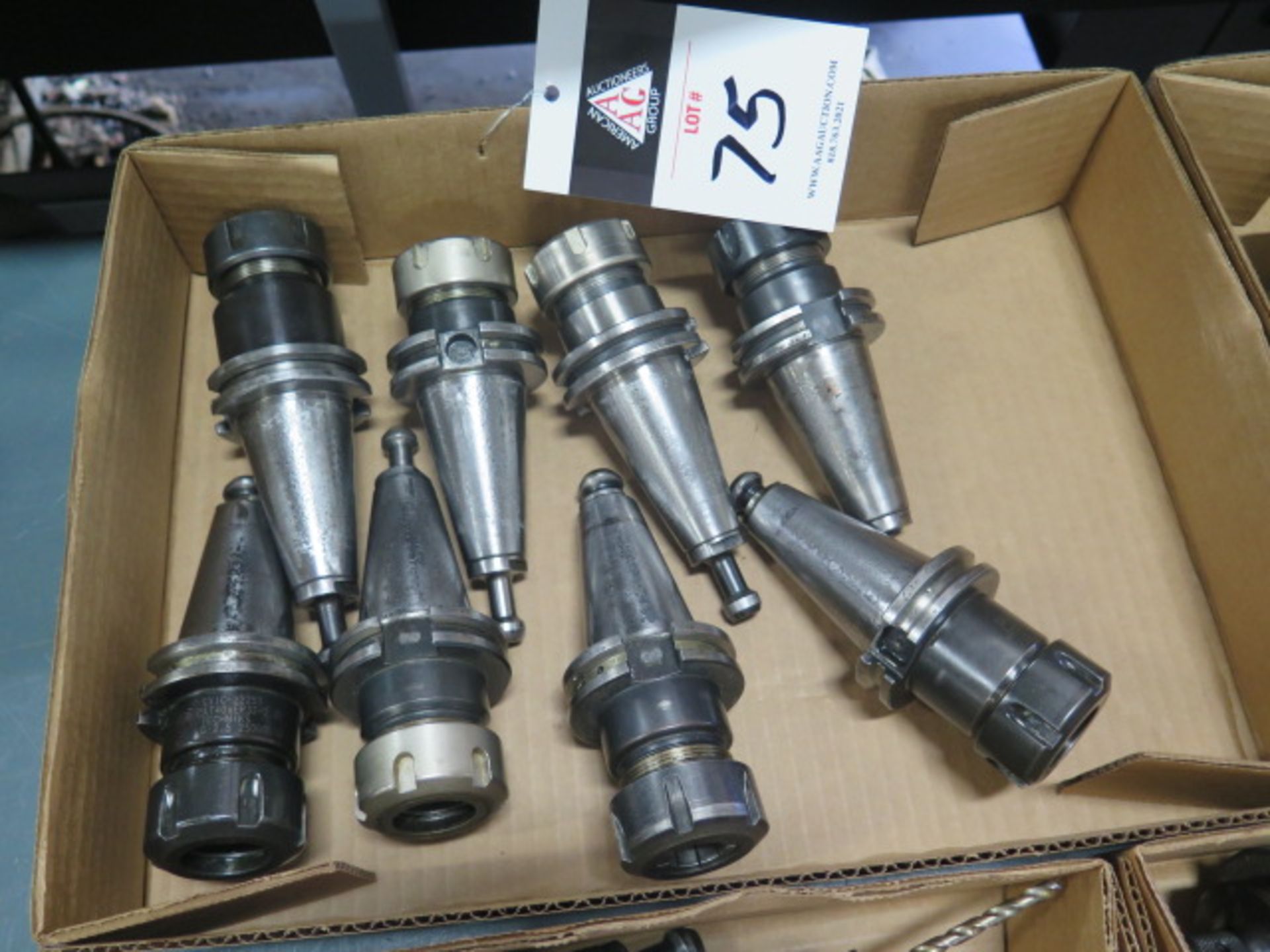 CAT-40 Taper Collet Chucks (8) (SOLD AS-IS - NO WARRANTY)