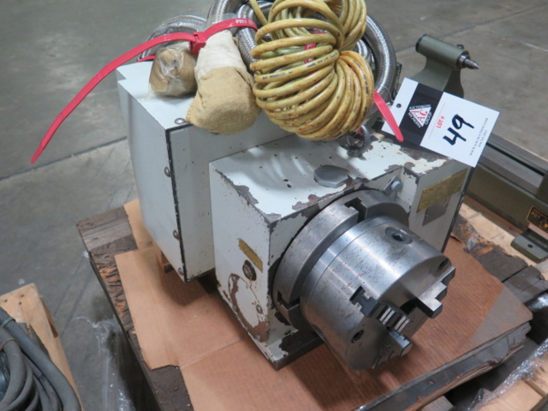 Golden Sun mdl. GNC-201RB 4th Axis 8" Rotary Head w/ 6 1/2" 3-Jaw Chuck and Mill Center, SOLD AS IS - Image 3 of 7