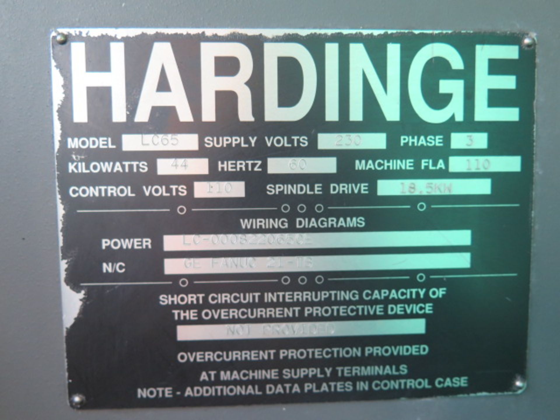 Hardinge Cobra 65 CNC Turning Center s/n C65-116 w/ Fanuc 21-T Controls,12-Station Turret,SOLD AS IS - Image 16 of 16