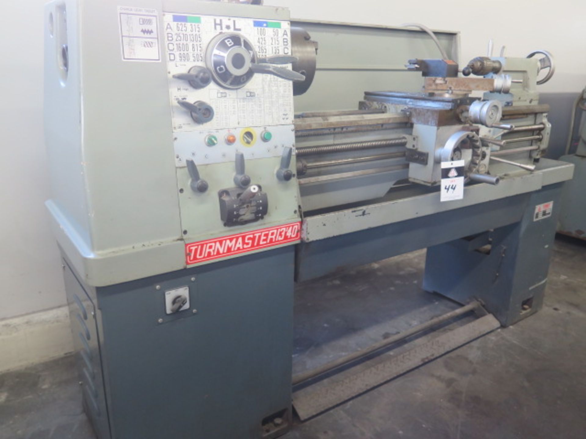 1997 Turret “Turnmaster” TRL-1340G 13” x 40” Geared Head Gap Bed Lathe s/n 13497011367, SOLD AS IS