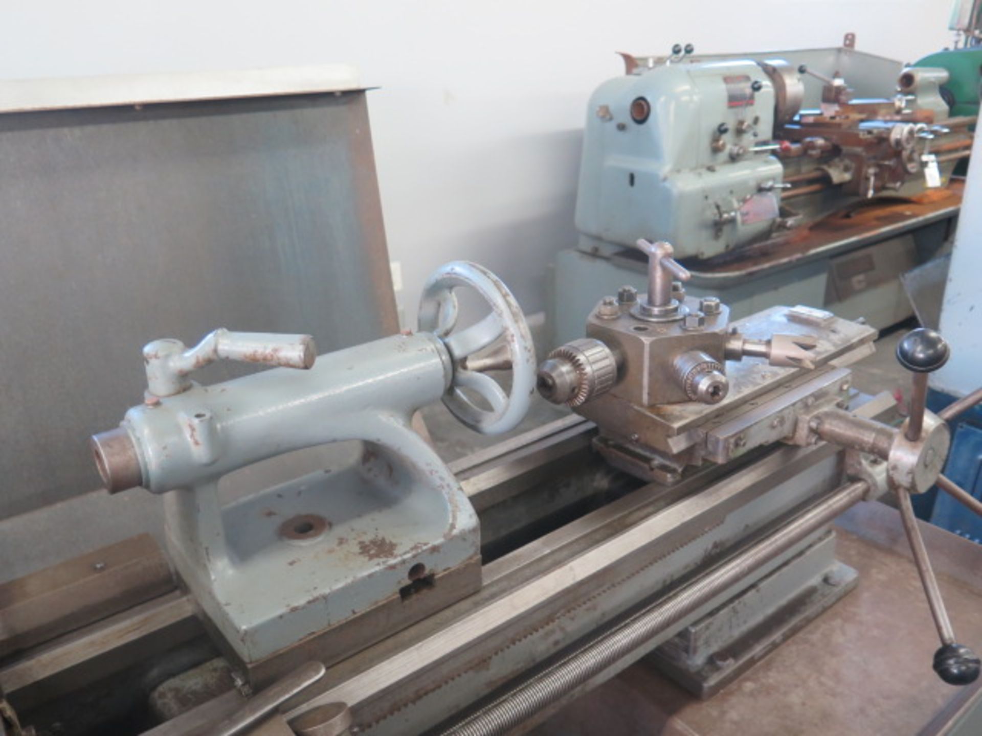 Logan mdl. 6560 12” x 42” Lathe s/n 61470 w/ Inch Threading, Tailstock, 6-Station Turret SOLD AS IS - Image 10 of 13