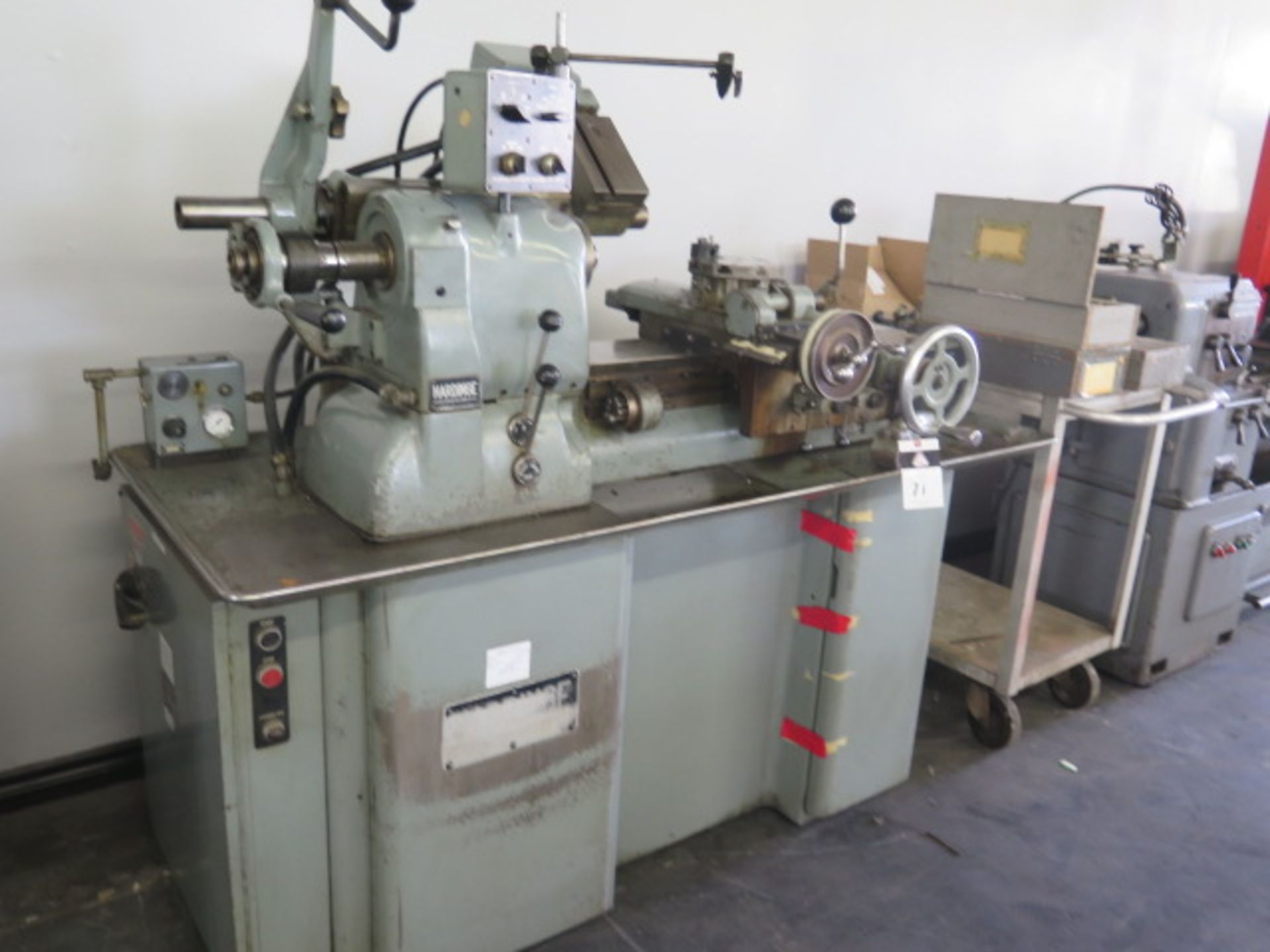 Hardinge HC Hand Chucker s/n HC-1668-E w/ 125-3000 RPM, Threading Attachment, 8-Station, SOLD AS IS - Image 2 of 11