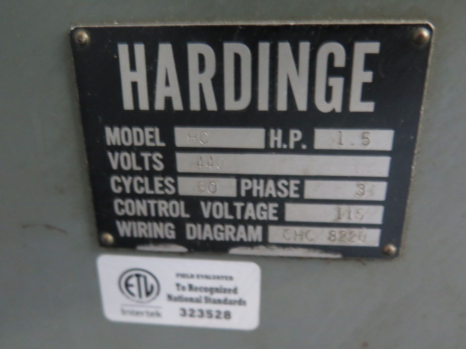 Hardinge HC Hand Chucker s/n HC-1668-E w/ 125-3000 RPM, Threading Attachment, 8-Station, SOLD AS IS - Image 11 of 11