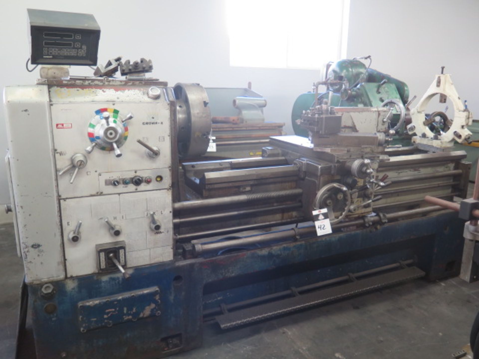 Crown 21” x 60” Geared Gap Bed Lathe w/ Newall Sapphire DRO, 11-1500 RPM, Inch/mm Thread, SOLD AS IS