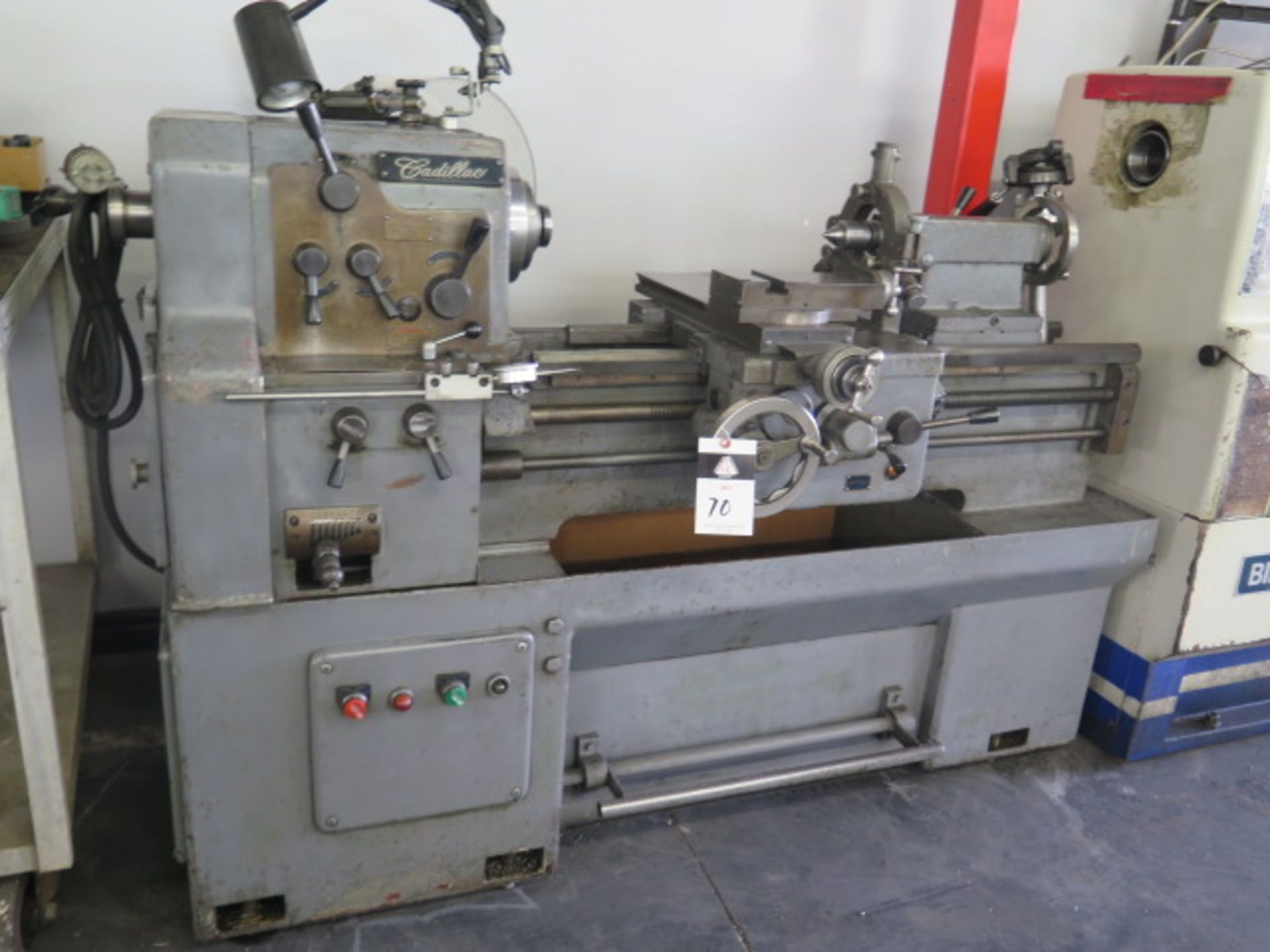 Cadillac 14" x 28" Geared Lathe w/ 83-1800 RPM, Inch Threading, Tailstock, Steady Rest, SOLD AS IS - Image 2 of 10