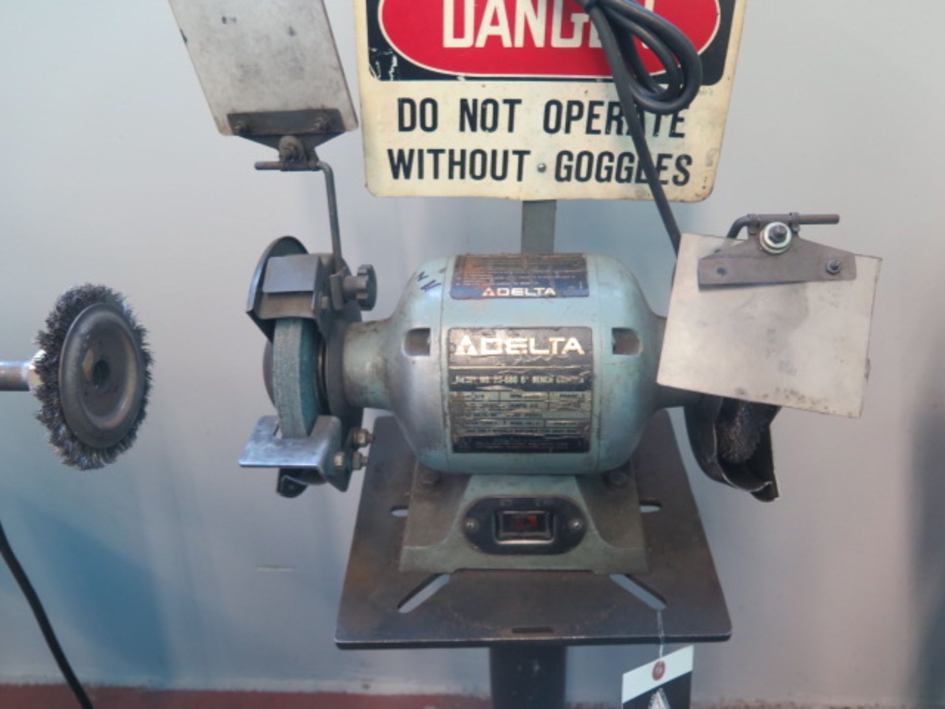 Delta 6" Pedestal Grinder (SOLD AS-IS - NO WARRANTY) - Image 2 of 5