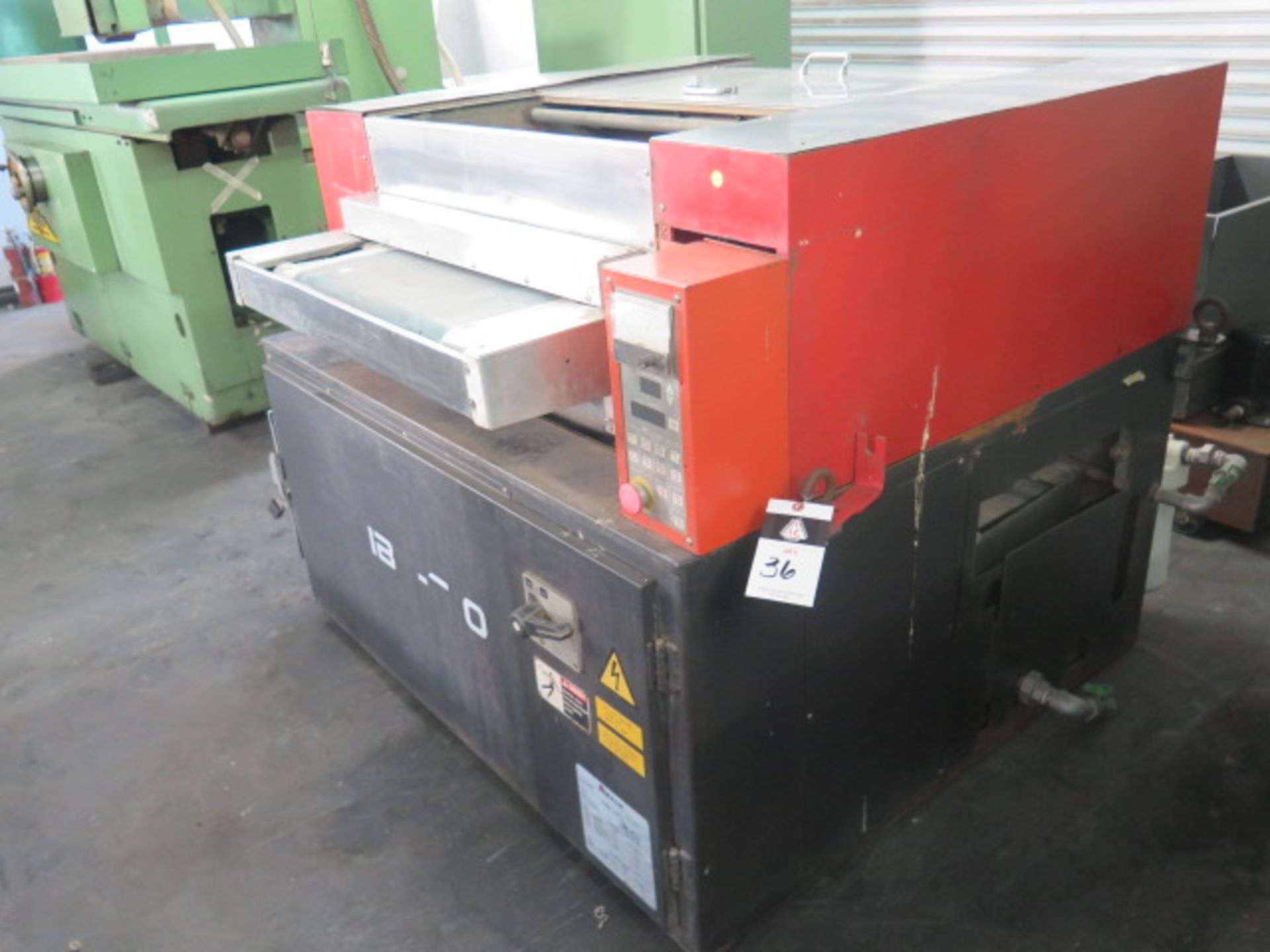 Amada IBT-610 Wet Brush Finishing Machine w/ Amada Digital Controls, Coolant Particulate, SOLD AS IS