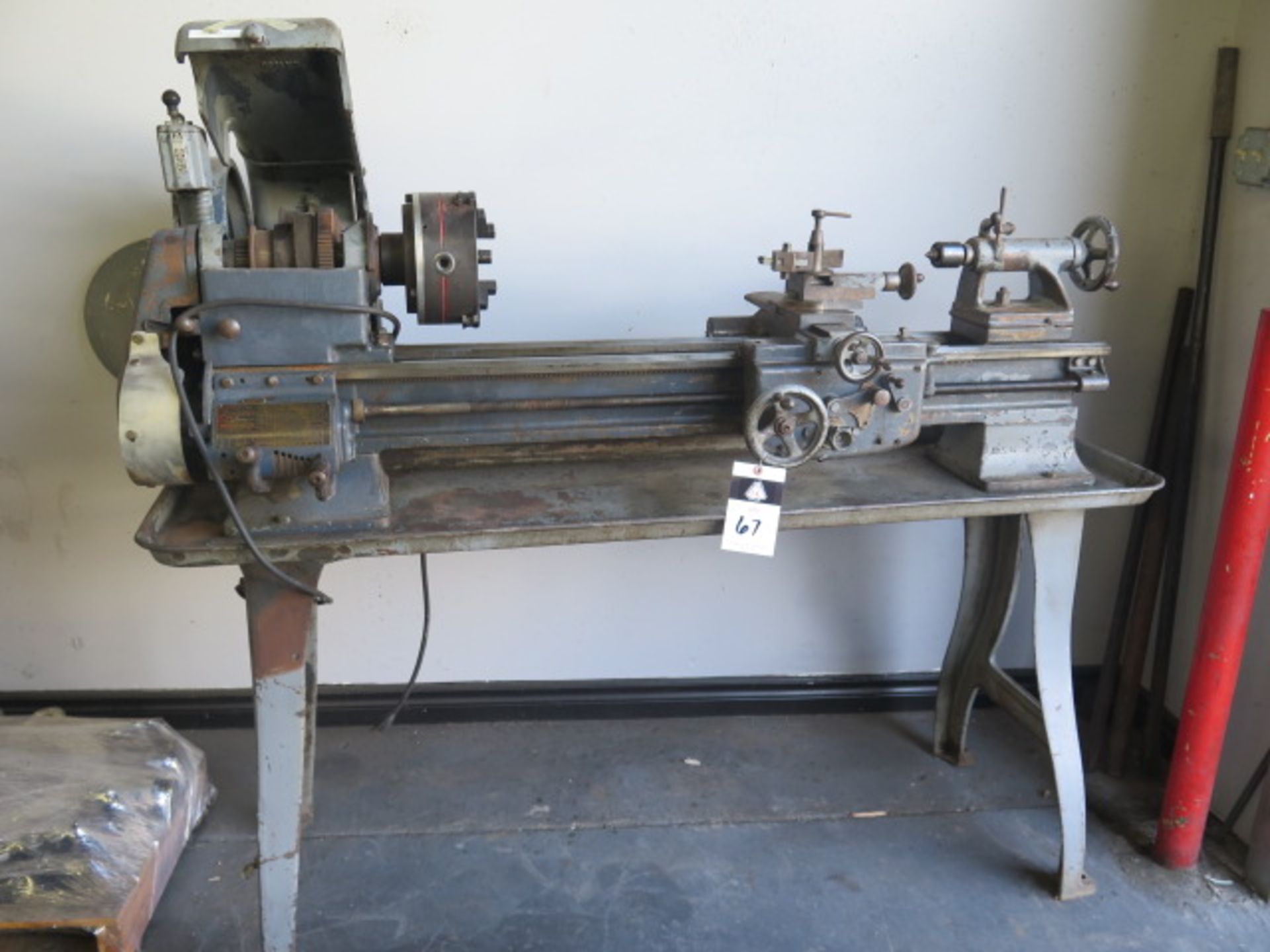 Logan mdl. 922 11” x 30” Lathe w/ 3-Speeds, Inch Threading, Tailstock, 8” 3-Jaw Chuck (SOLD AS-