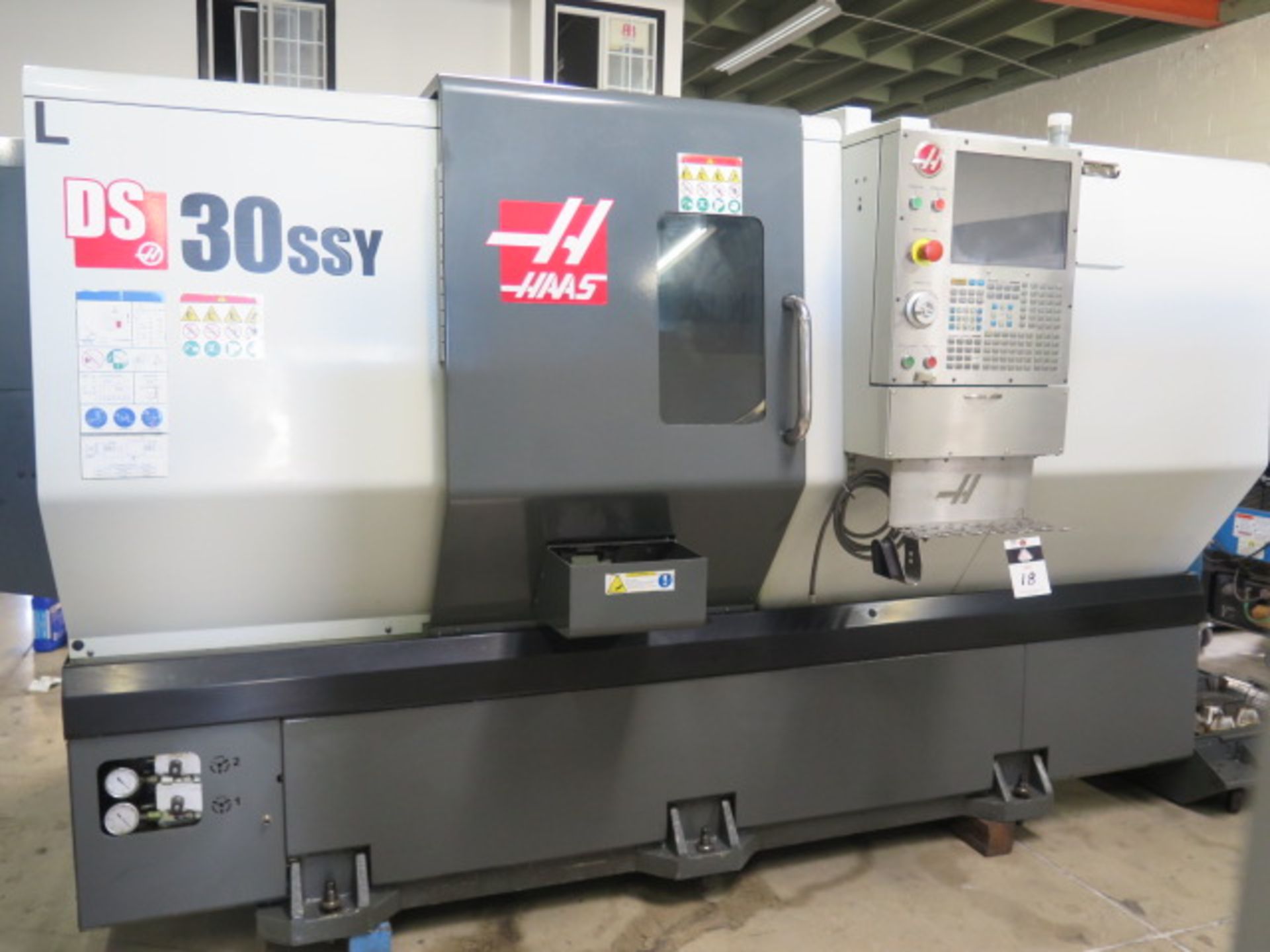 2017 Haas DS-30SSY Dual Spindle y-Axis CNC Turning Center s/n 3107553 w/ Haas Controls, SOLD AS IS