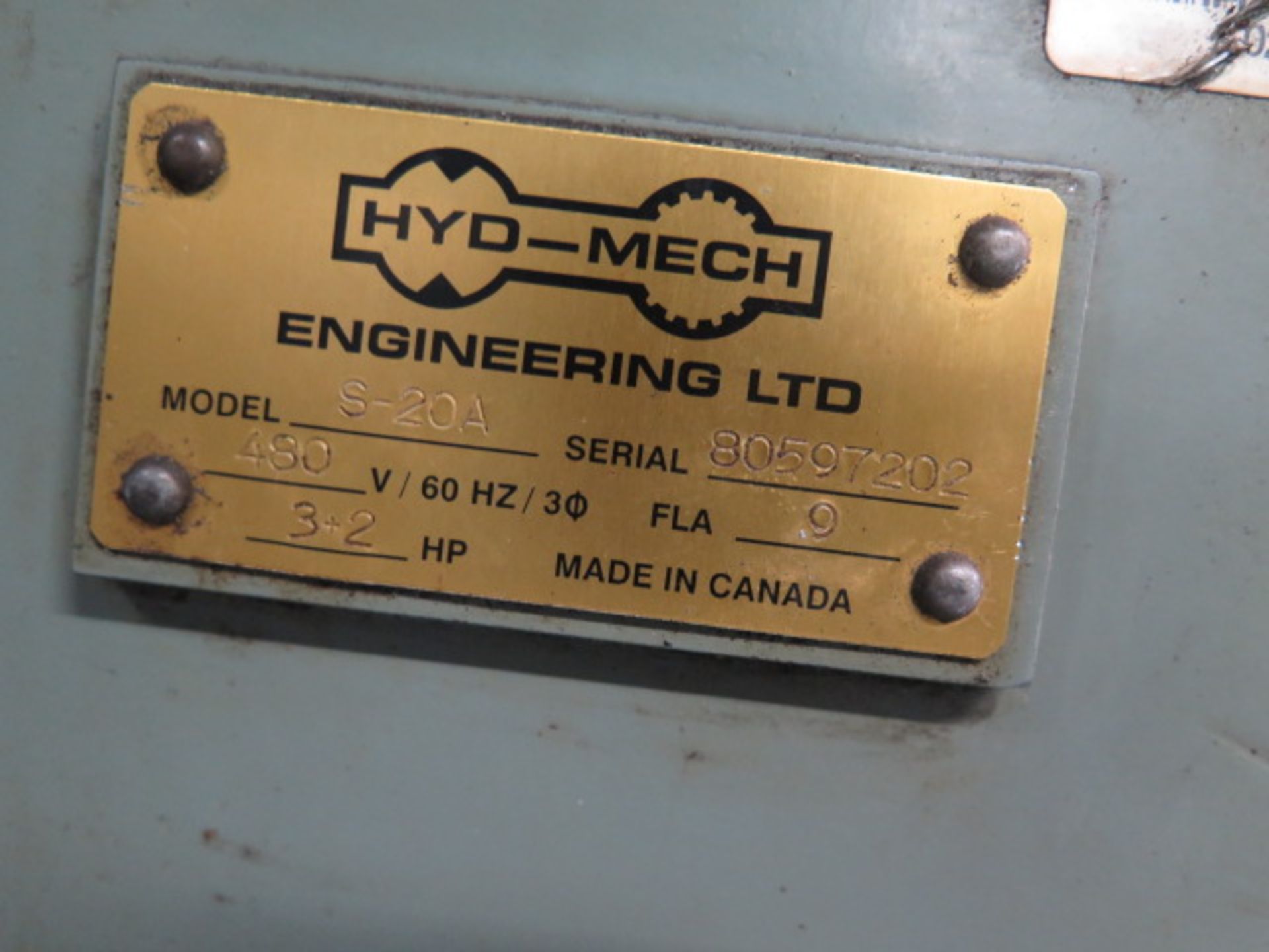 Hyd-Mech S-20A 12” Automatic Hydraulic Horizontal Miter Band Saw s/n 80597202, SOLD AS ISS - Image 12 of 12