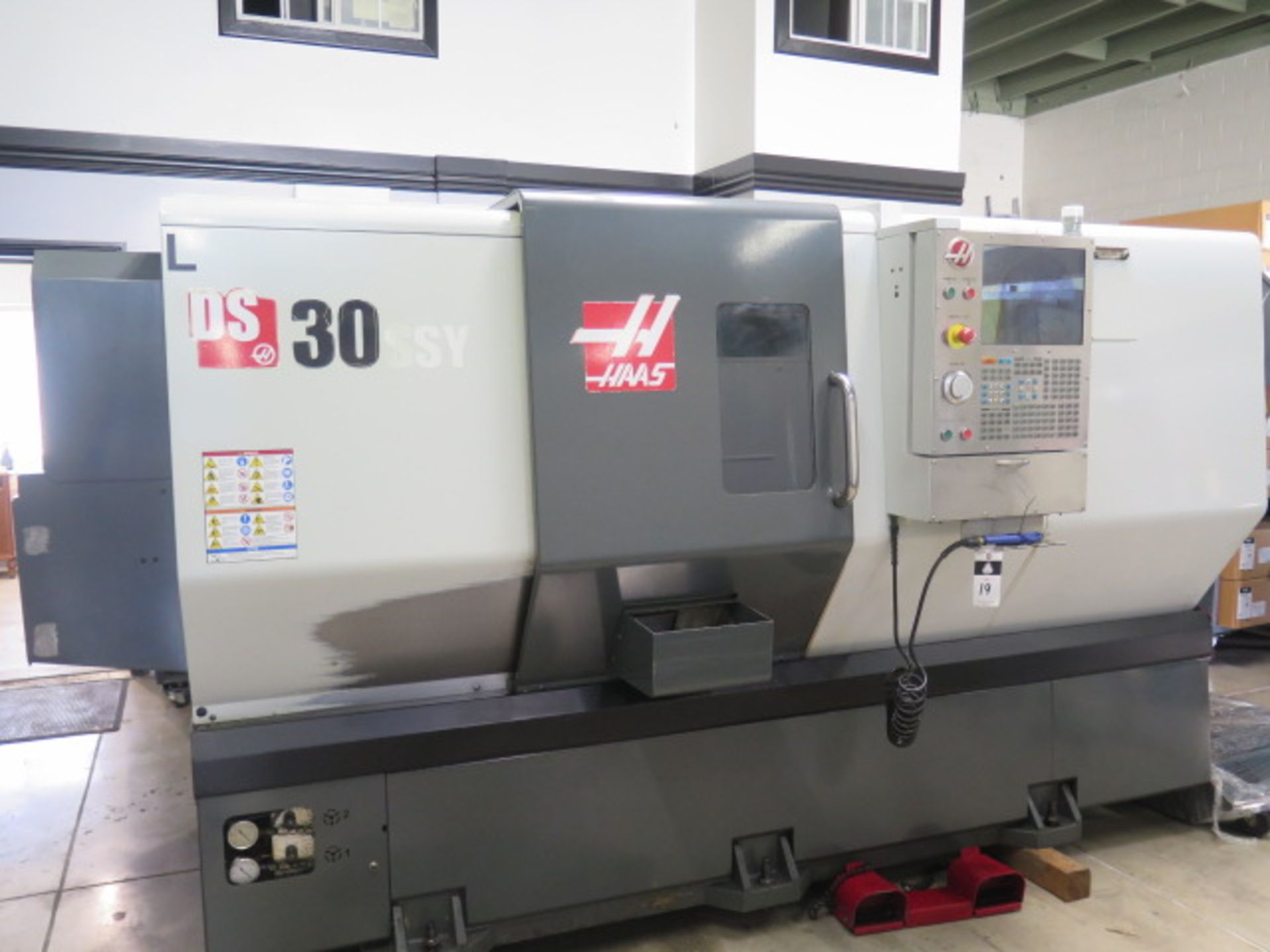 2013 Haas DS-30SSY Dual Spindle y-Axis CNC Turning Center s/n 3096422 w/ Haas Controls, SOLD AS IS