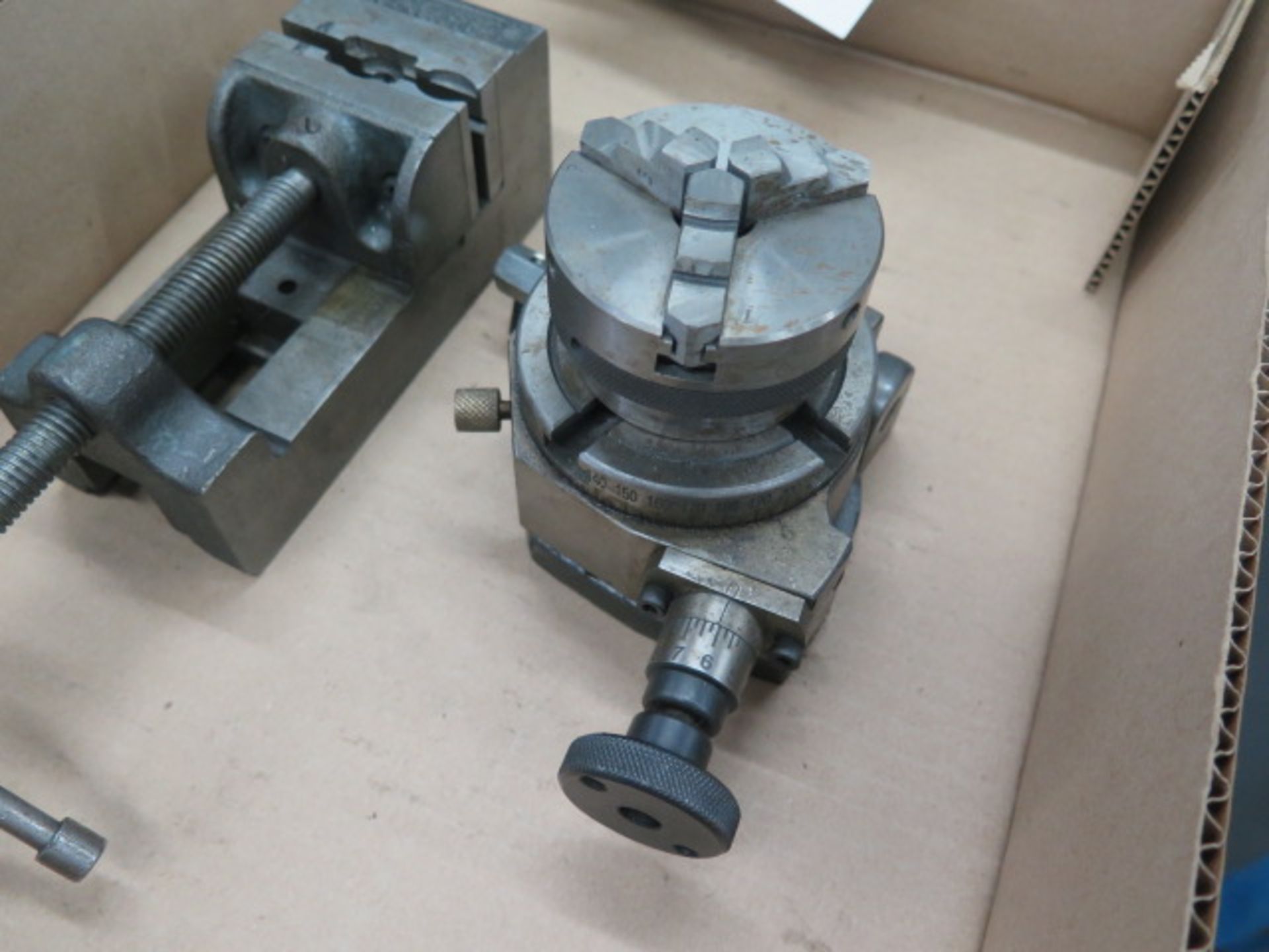 3" Compound Rotary Table w/ 3-Jaw Chuck and 2 1/2" Machine Vise (SOLD AS-IS - NO WARRANTY) - Image 3 of 5