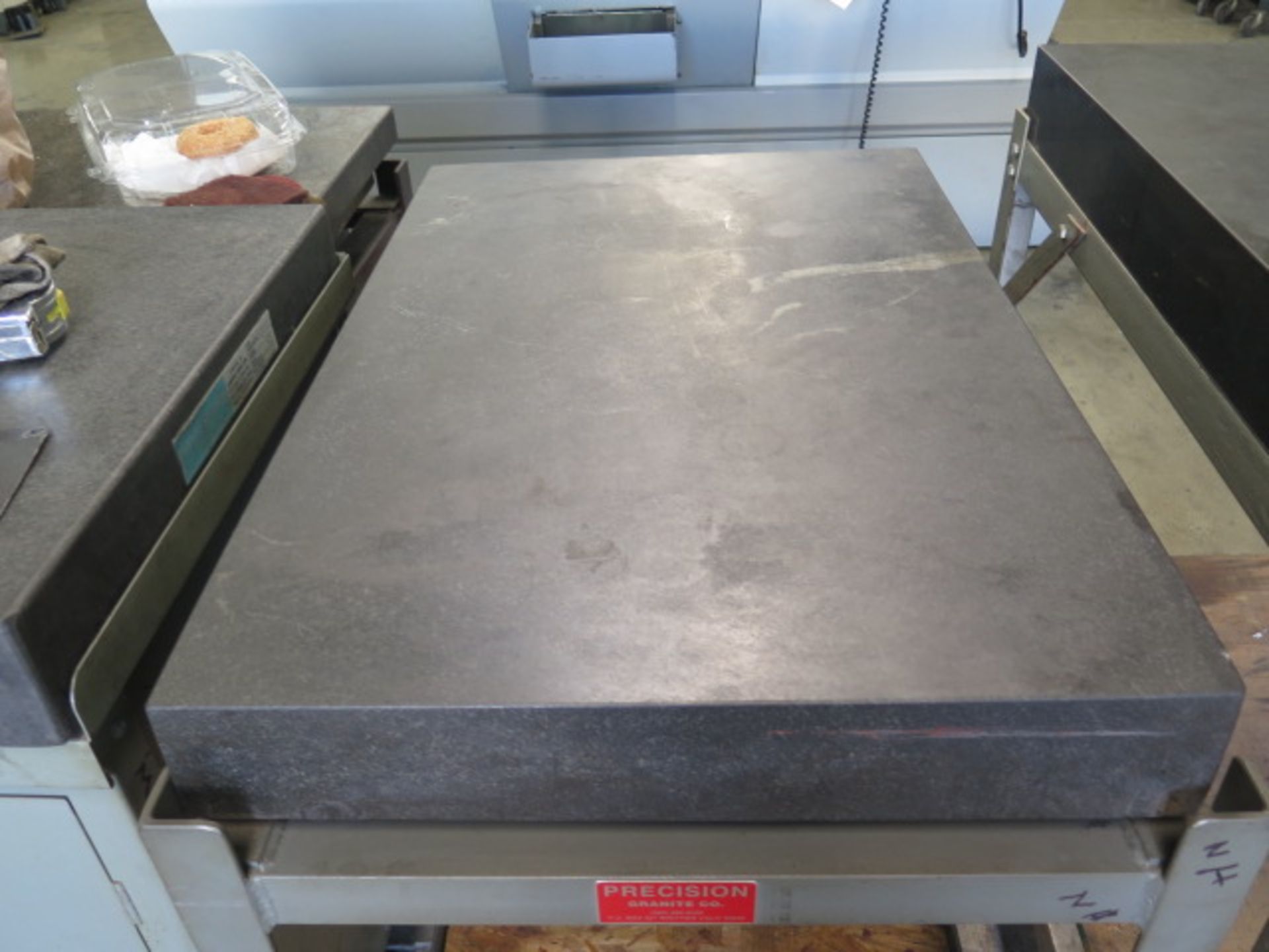 24" x 36" x 4" Granite Surface Plate w/ Roll Stand (SOLD AS-IS - NO WARRANTY) - Image 2 of 6