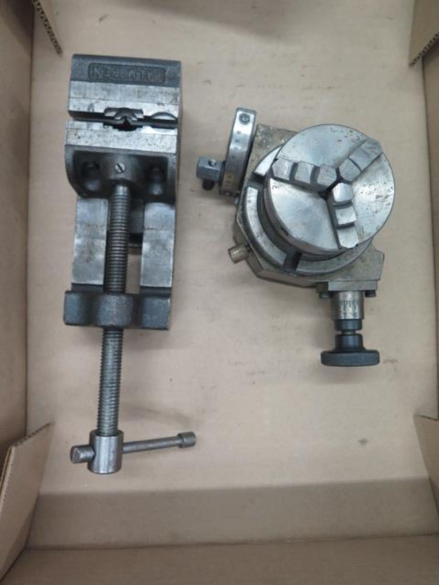 3" Compound Rotary Table w/ 3-Jaw Chuck and 2 1/2" Machine Vise (SOLD AS-IS - NO WARRANTY) - Image 2 of 5