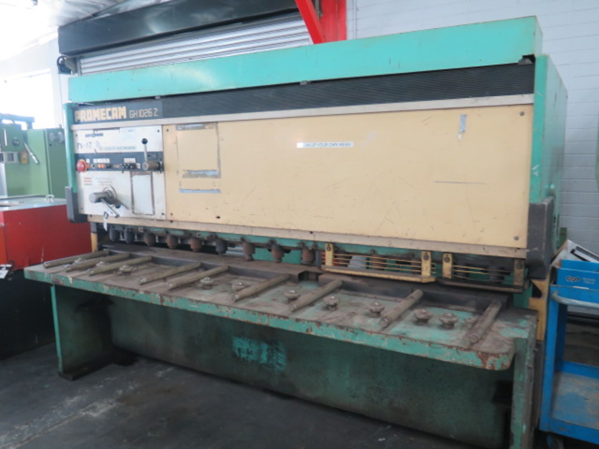 Promecam GH 1026Z ½” x 104” Hydraulic Power Shear s/n 610268107 w/ Power Back Gauge, SOLD AS-IS - Image 2 of 9