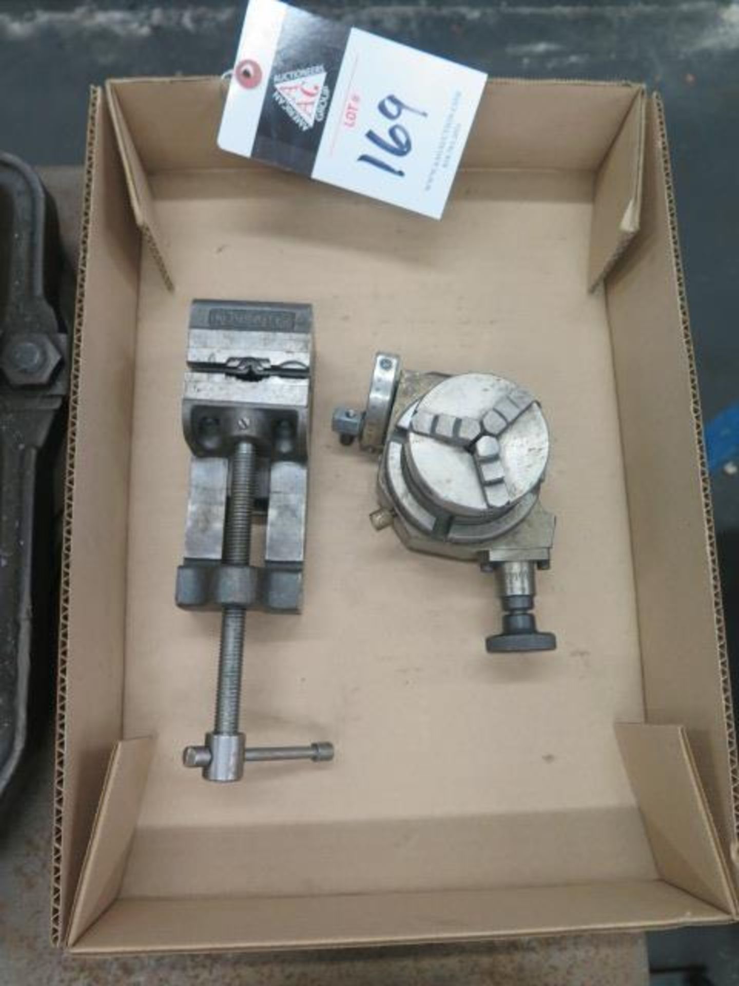 3" Compound Rotary Table w/ 3-Jaw Chuck and 2 1/2" Machine Vise (SOLD AS-IS - NO WARRANTY)