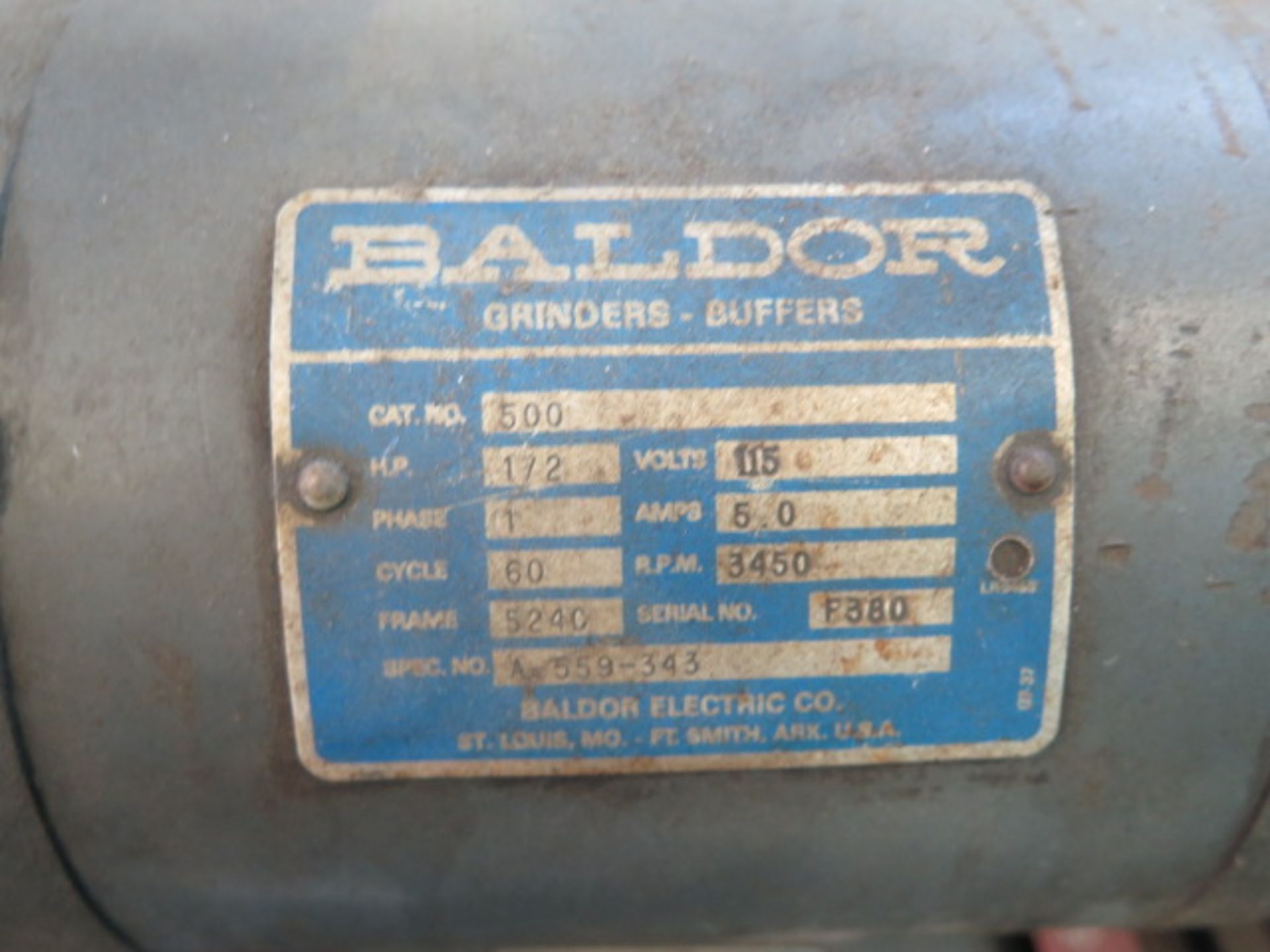 Baldor Pedestal Carbide Tool Grinder (SOLD AS-IS - NO WARRANTY) - Image 5 of 5