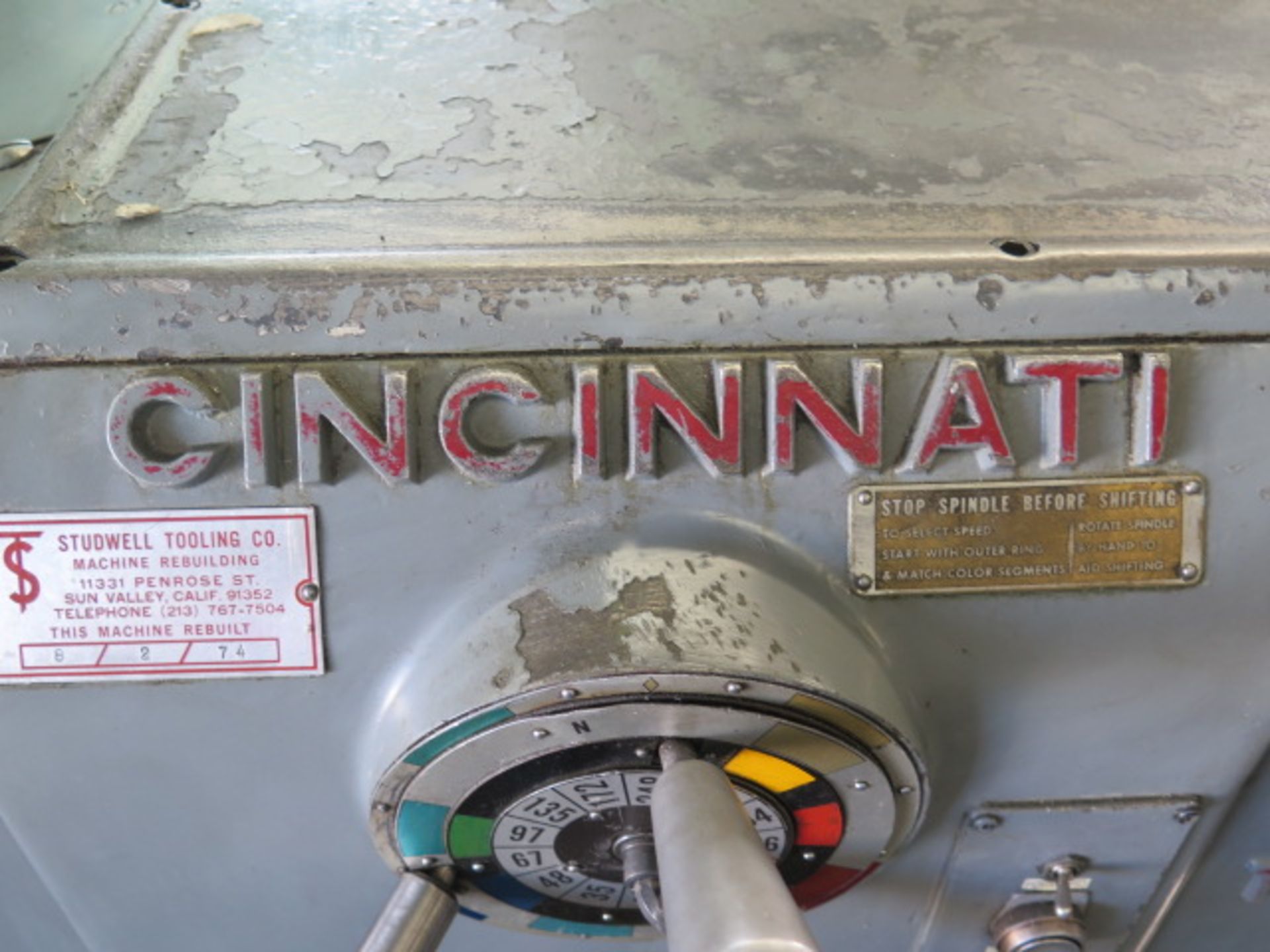 Cincinnati “21 ½” Tray Top” 21 ½” x 72” Geared Head Lathe w/ 24-960 RPM, Taper Attachment,SOLD AS IS - Image 13 of 19