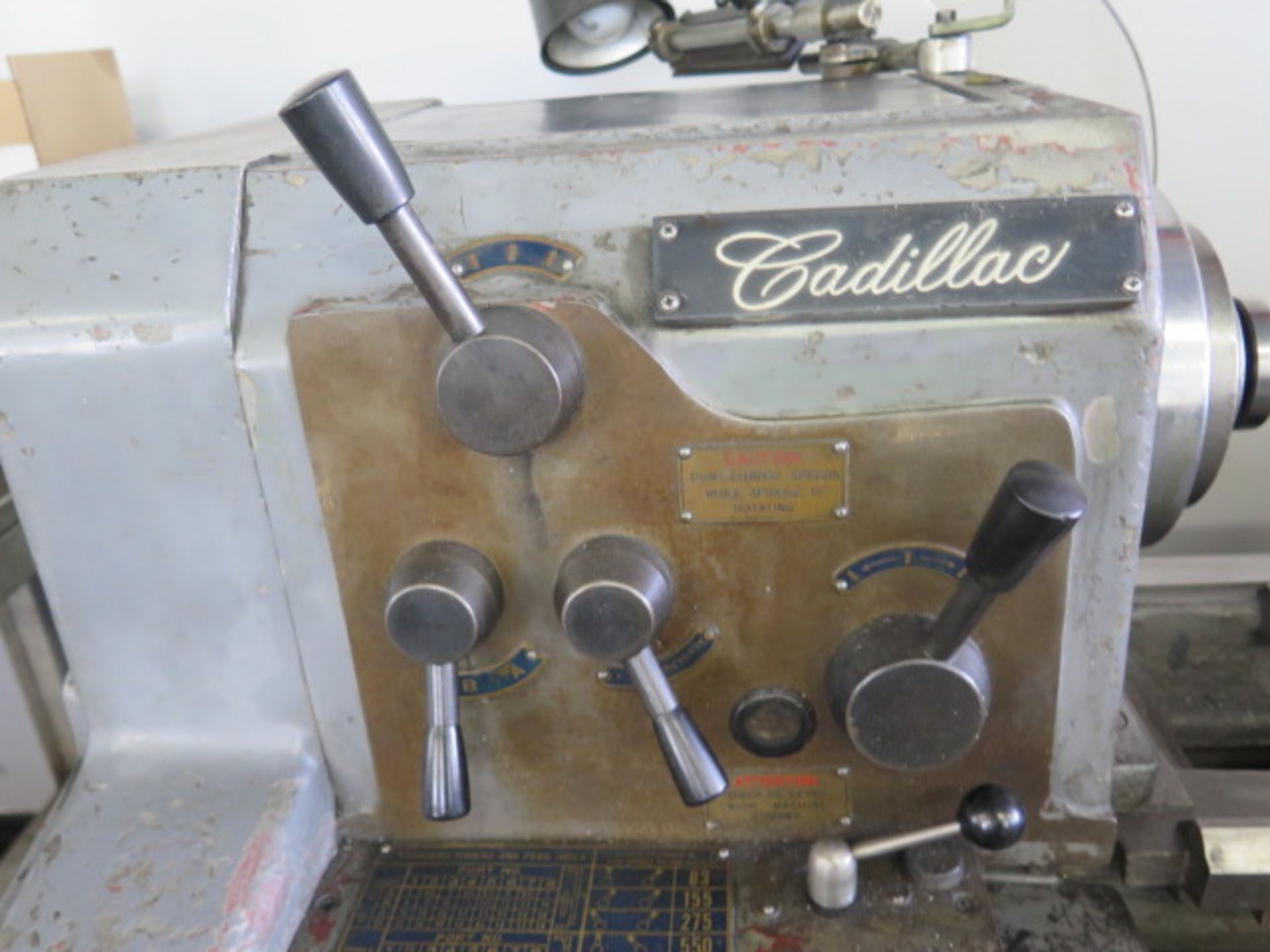 Cadillac 14" x 28" Geared Lathe w/ 83-1800 RPM, Inch Threading, Tailstock, Steady Rest, SOLD AS IS - Image 4 of 10