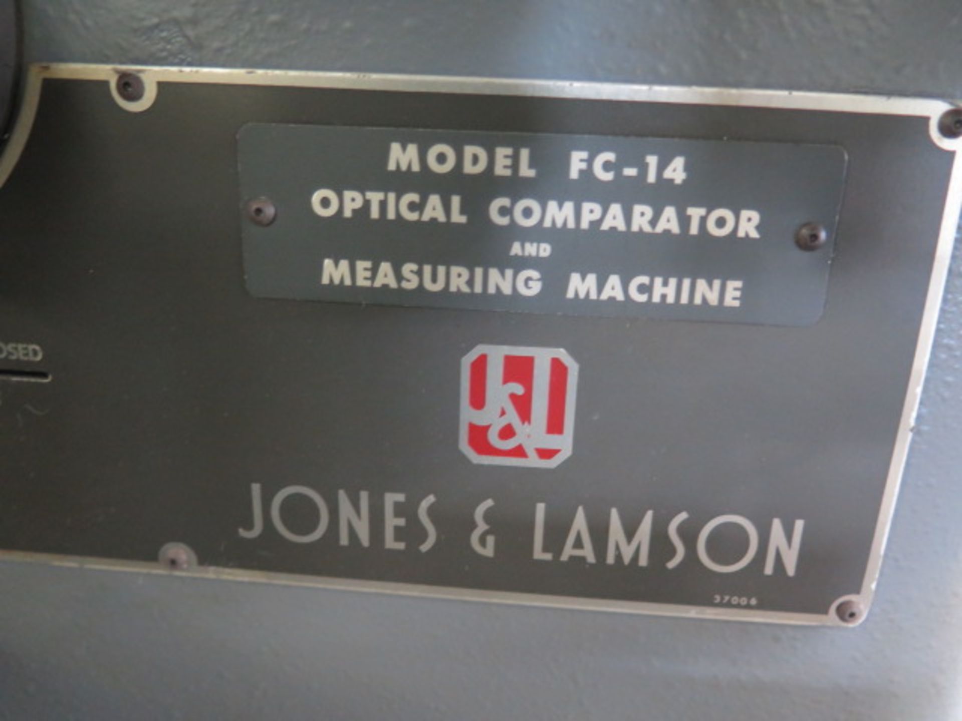 J & L PC-14 14" Floor Model Optical Comparator w/ Acu-Rite Quickcount DRO, SOLD AS-IS - NO - Image 10 of 10
