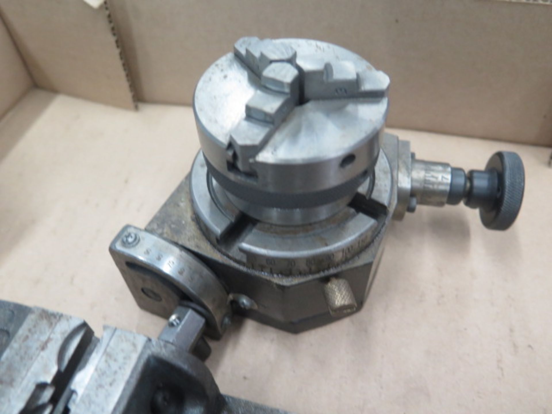 3" Compound Rotary Table w/ 3-Jaw Chuck and 2 1/2" Machine Vise (SOLD AS-IS - NO WARRANTY) - Image 4 of 5