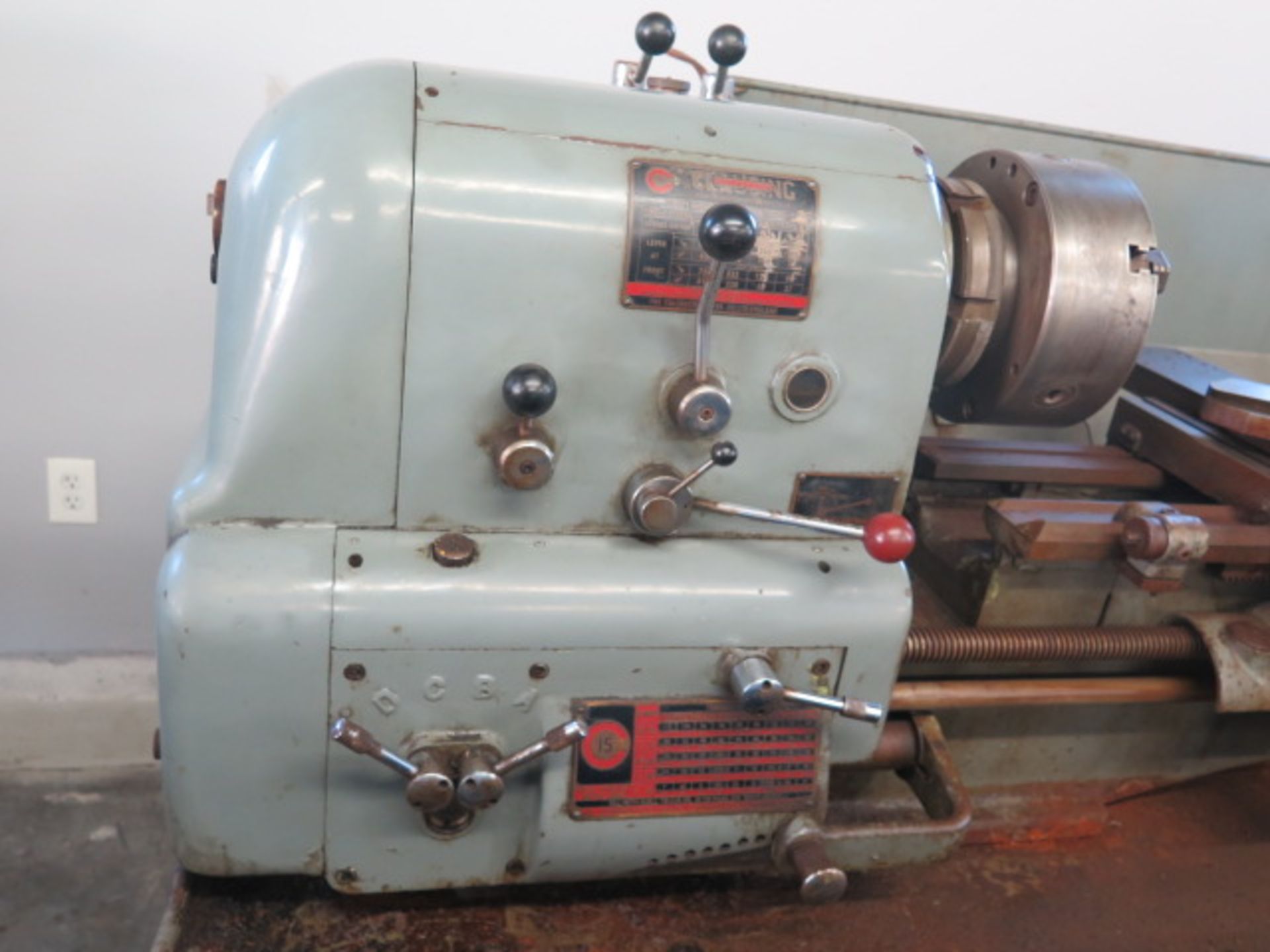 Clausing 15” Geared Head Lathe w/ 37-1500 RPM, Inch Threading, Tool Post, 10” 3-Jaw Chuck,SOLD AS IS - Image 3 of 11