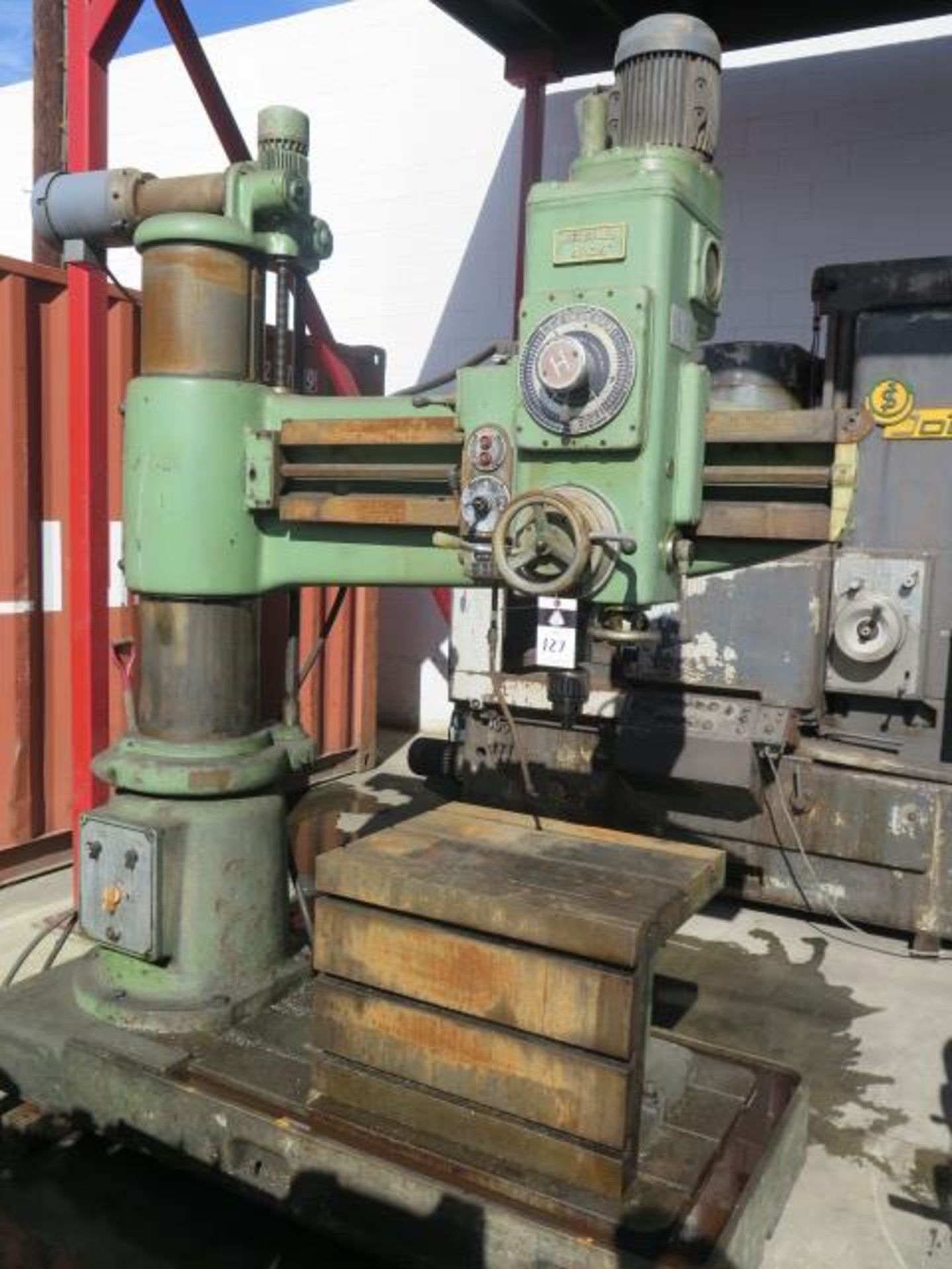 Hercules 4' / 12 1/2" Radial Arm Drill w/ Power Column and Feeds (SOLD AS-IS - NO WARRANTY)
