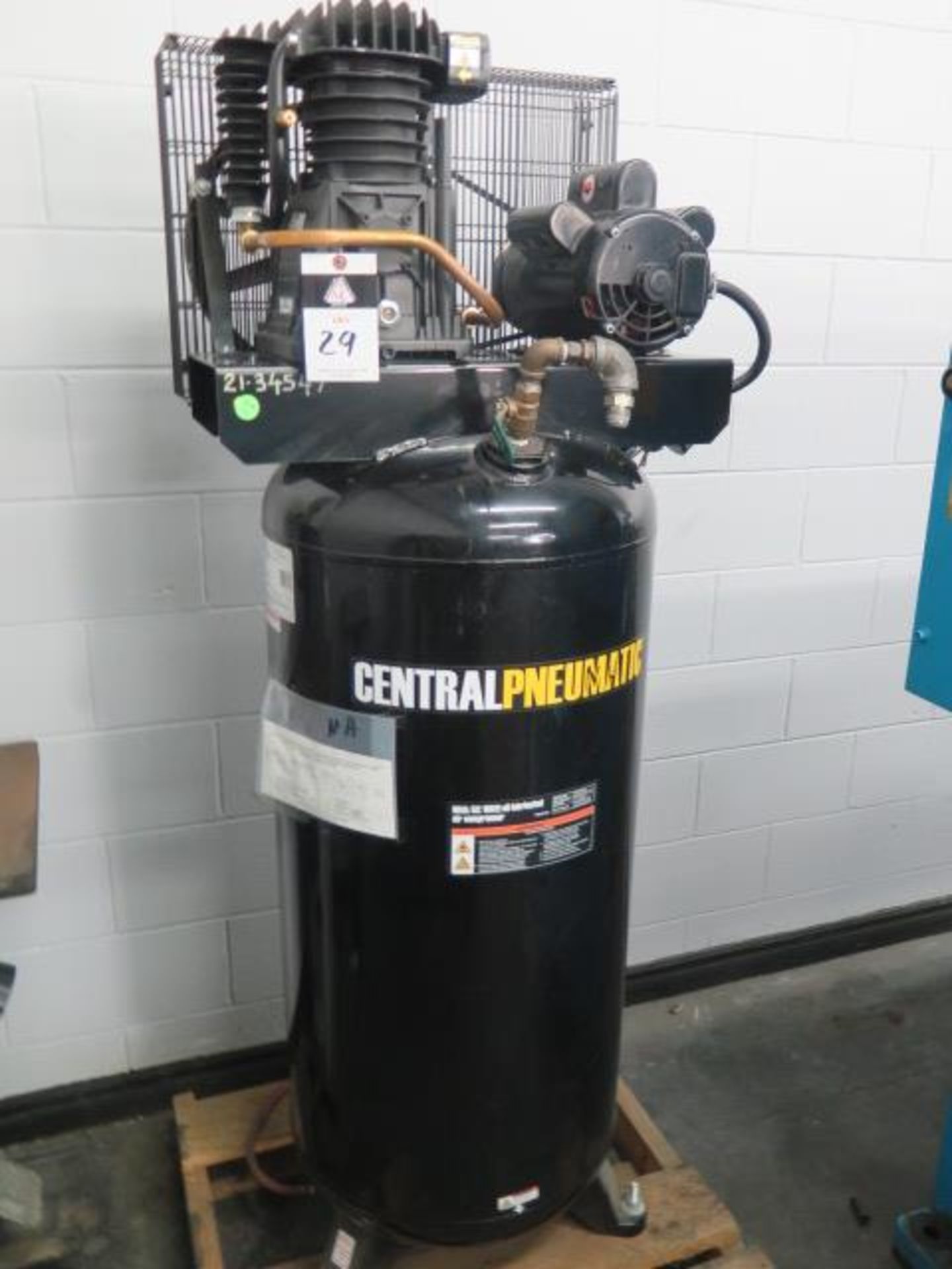 Central Pneumatic 5Hp Vertical Air Compressor w/ 60 Gallon Tank (SOLD AS-IS - NO WARRANTY) - Image 2 of 6