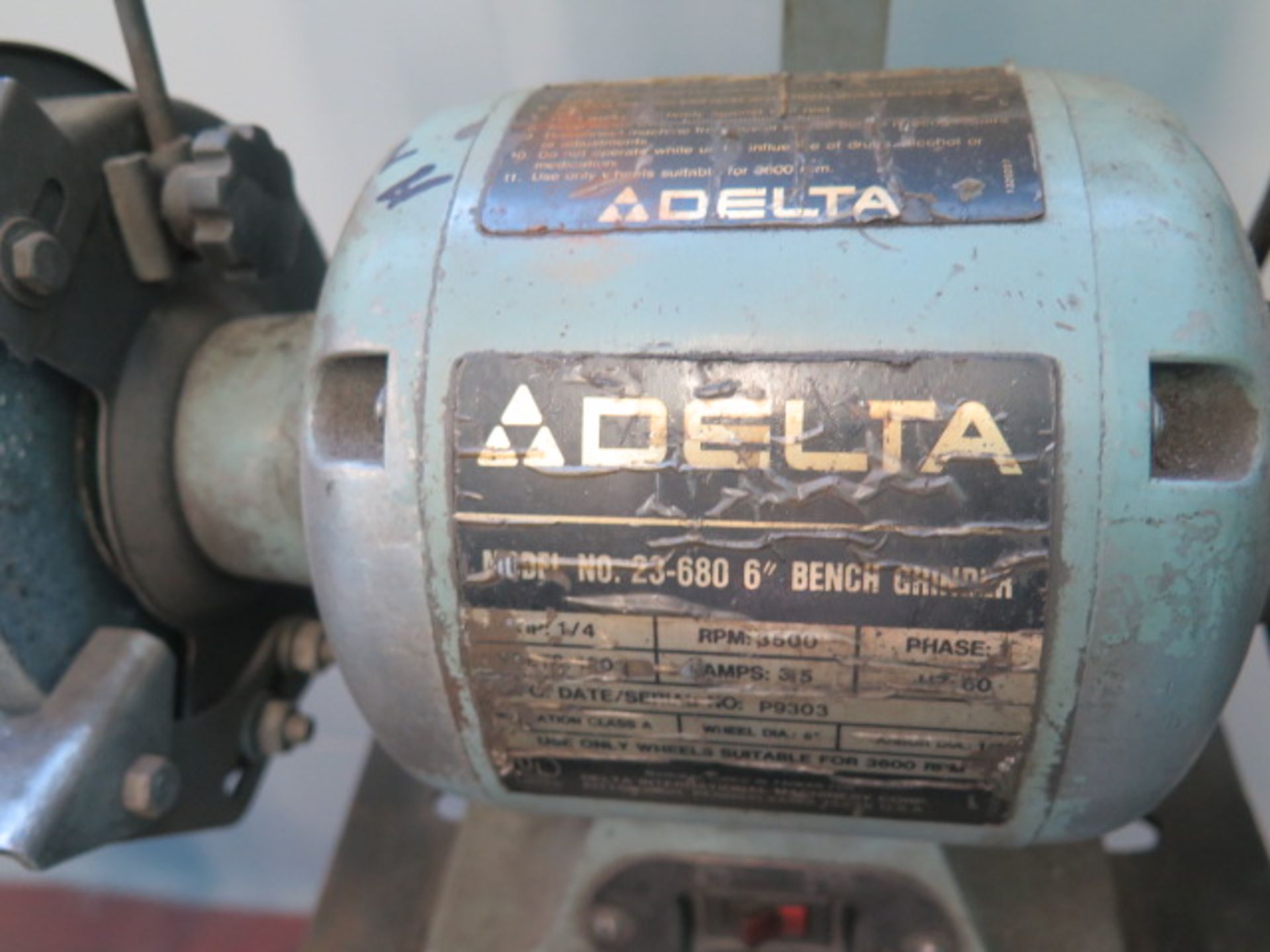 Delta 6" Pedestal Grinder (SOLD AS-IS - NO WARRANTY) - Image 5 of 5