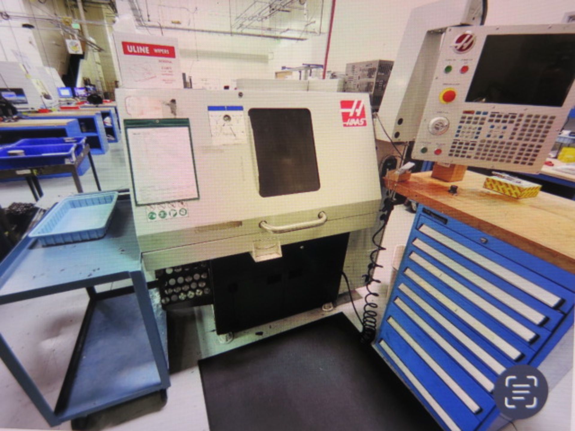 2018 Haas CL-1 CNC Chucker Office Lathe s/n 3110038 w/Haas Controls, 8-Station, 5C Collet,SOLD AS IS - Image 4 of 12