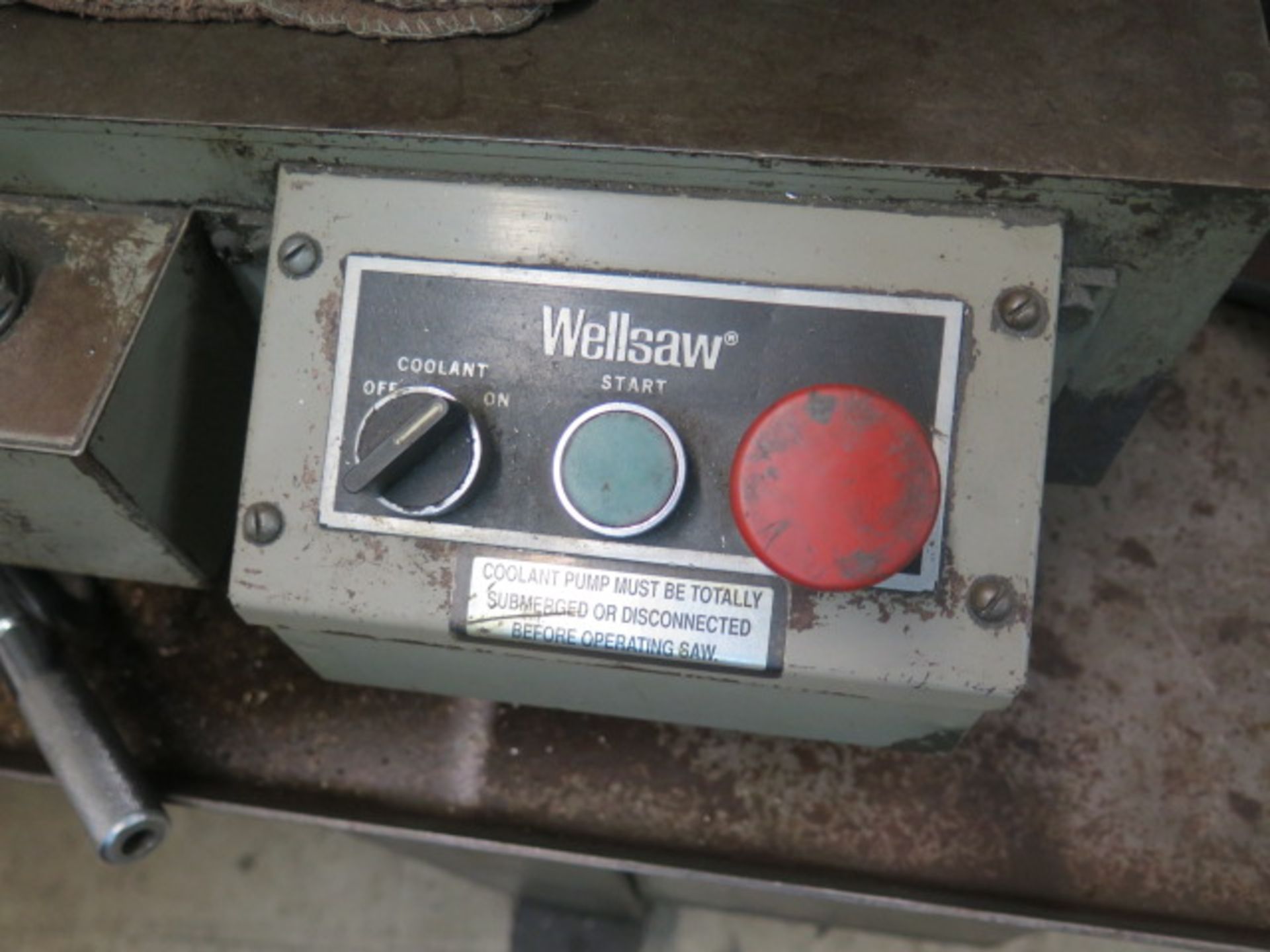 Wellsaw mdl. 1016 10” Horizontal Band Saw s/n 8309 w/ Manual Clamping, Work Stop, Coolant SOLD AS-IS - Image 7 of 11