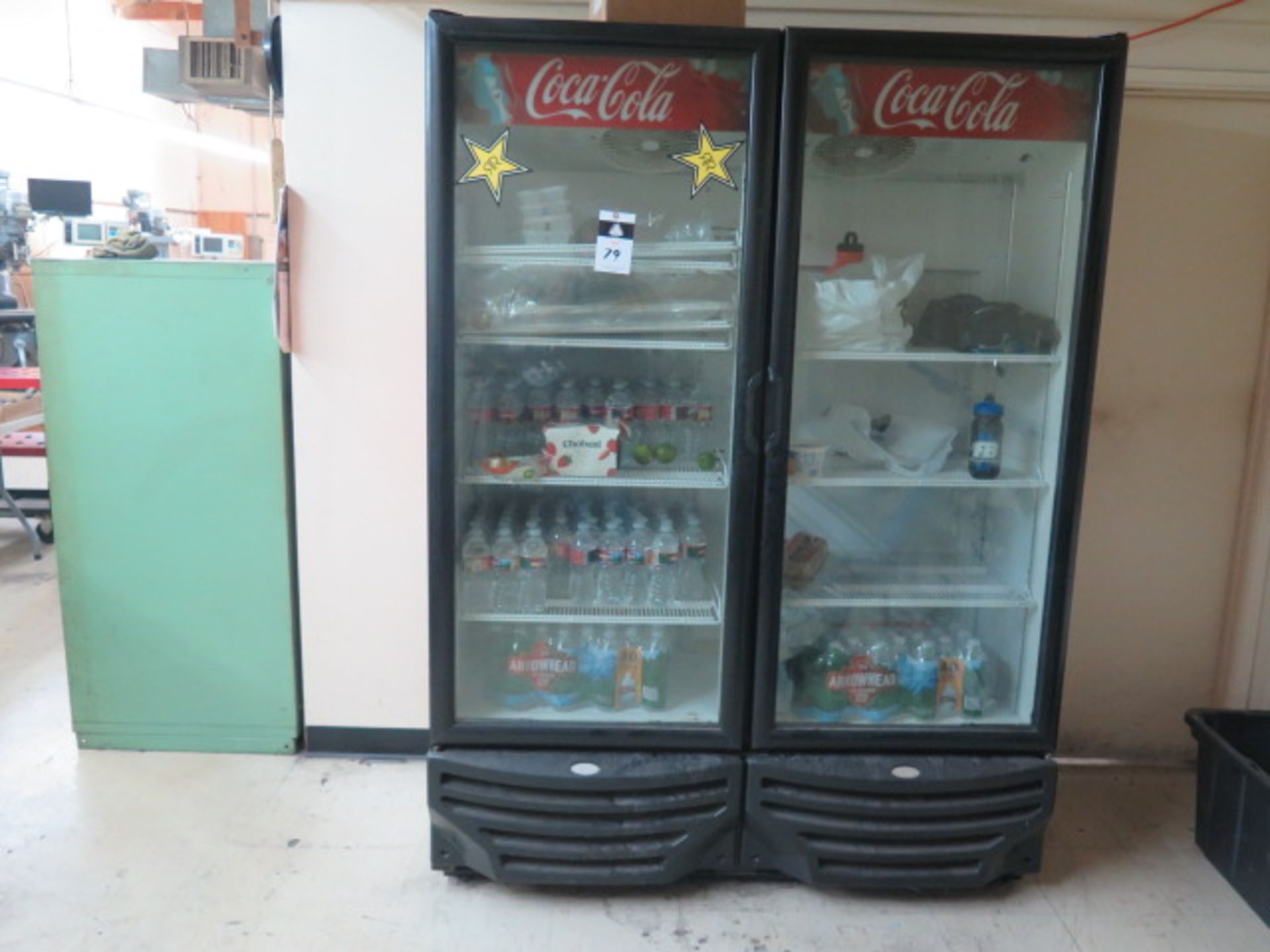 Vendo mdl. G432 Commercial Dual Glass Door Cooler s/n 588282721294 (SOLD AS-IS - NO WARRANTY)