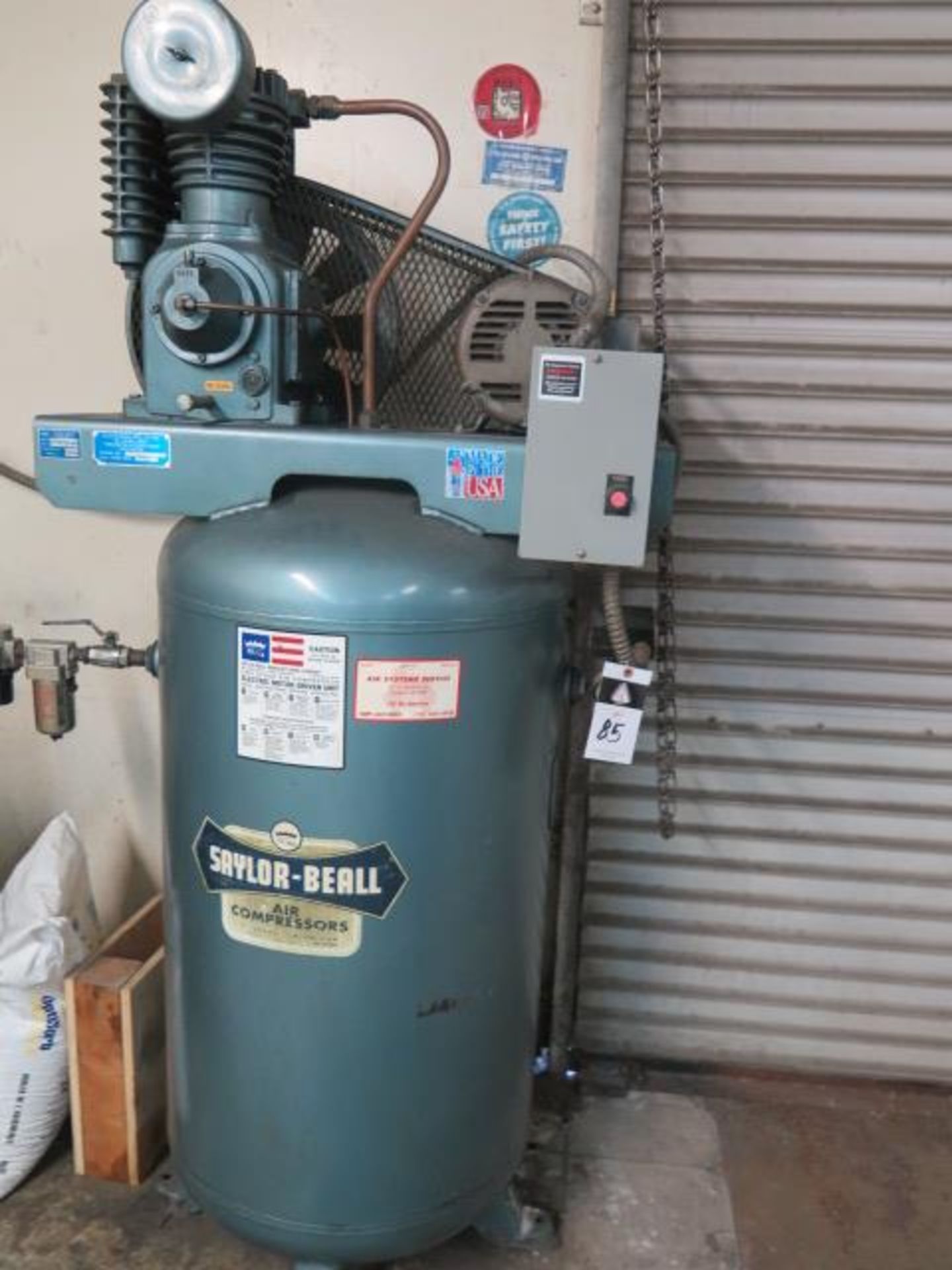 Saylor-Beall VT-735080 5Hp Vertical Air Compressor w/ 80 Gallon Tank (SOLD AS-IS - NO WARRANTY)