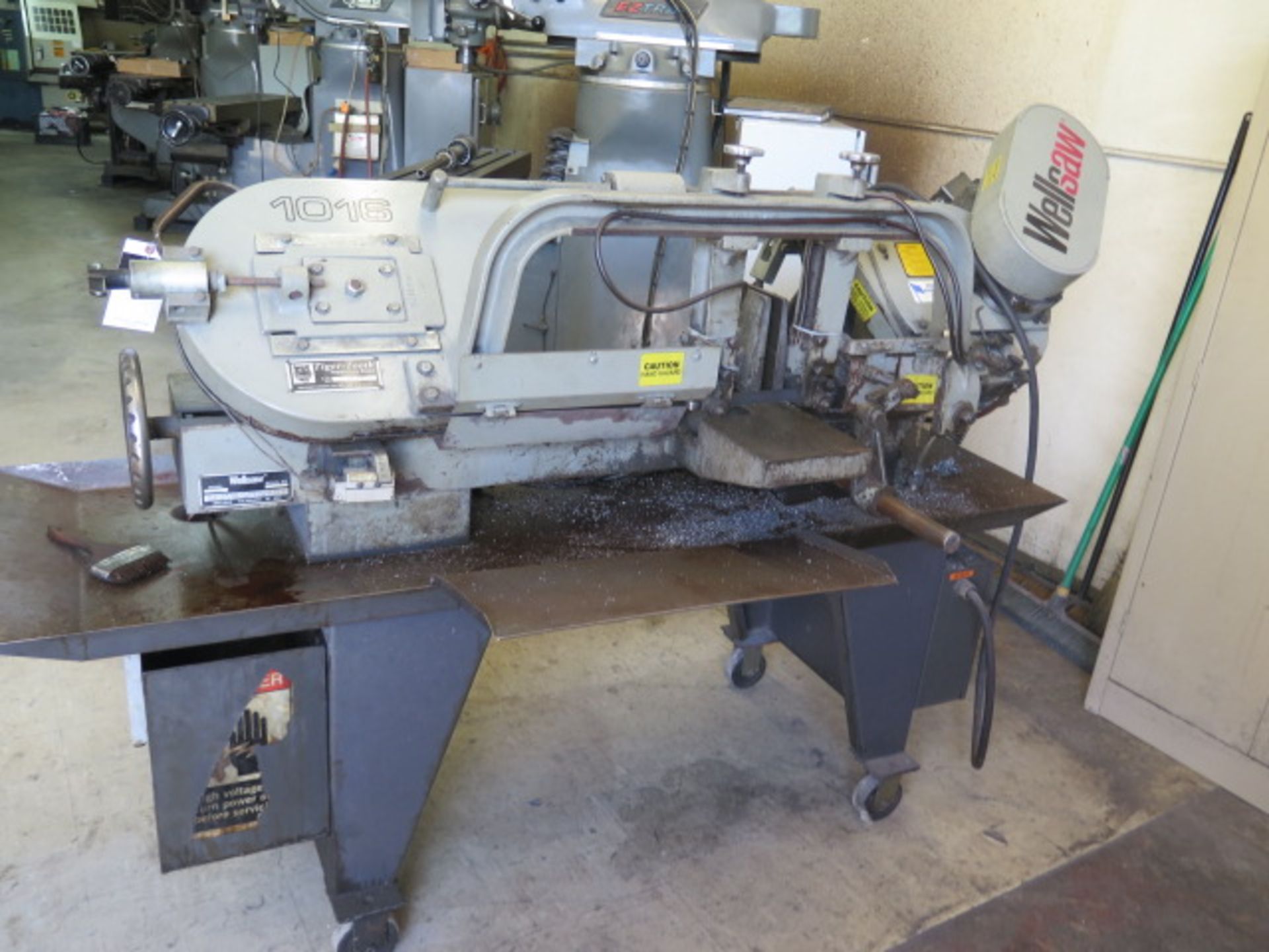 Wellsaw mdl. 1016 10” Horizontal Band Saw s/n 8309 w/ Manual Clamping, Work Stop, Coolant SOLD AS-IS