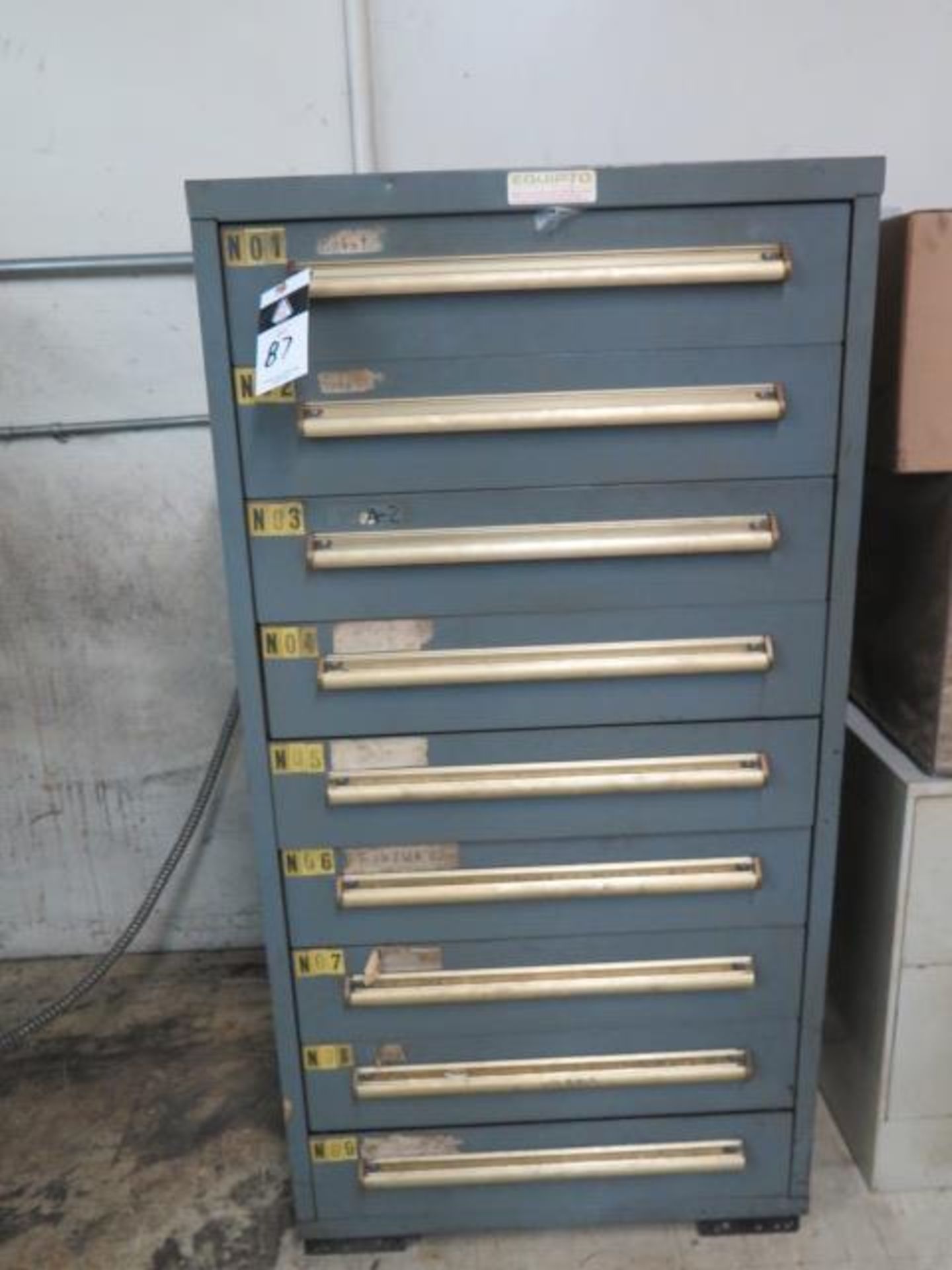 Equipto 9-Drawer Tooling Cabinet (SOLD AS-IS - NO WARRANTY)